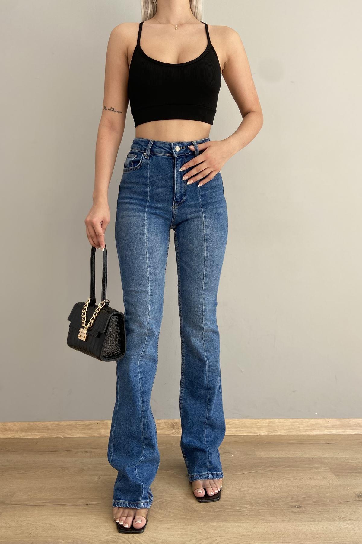 VINTAGE KUMAŞ LİKRALI KOT PANTOLON