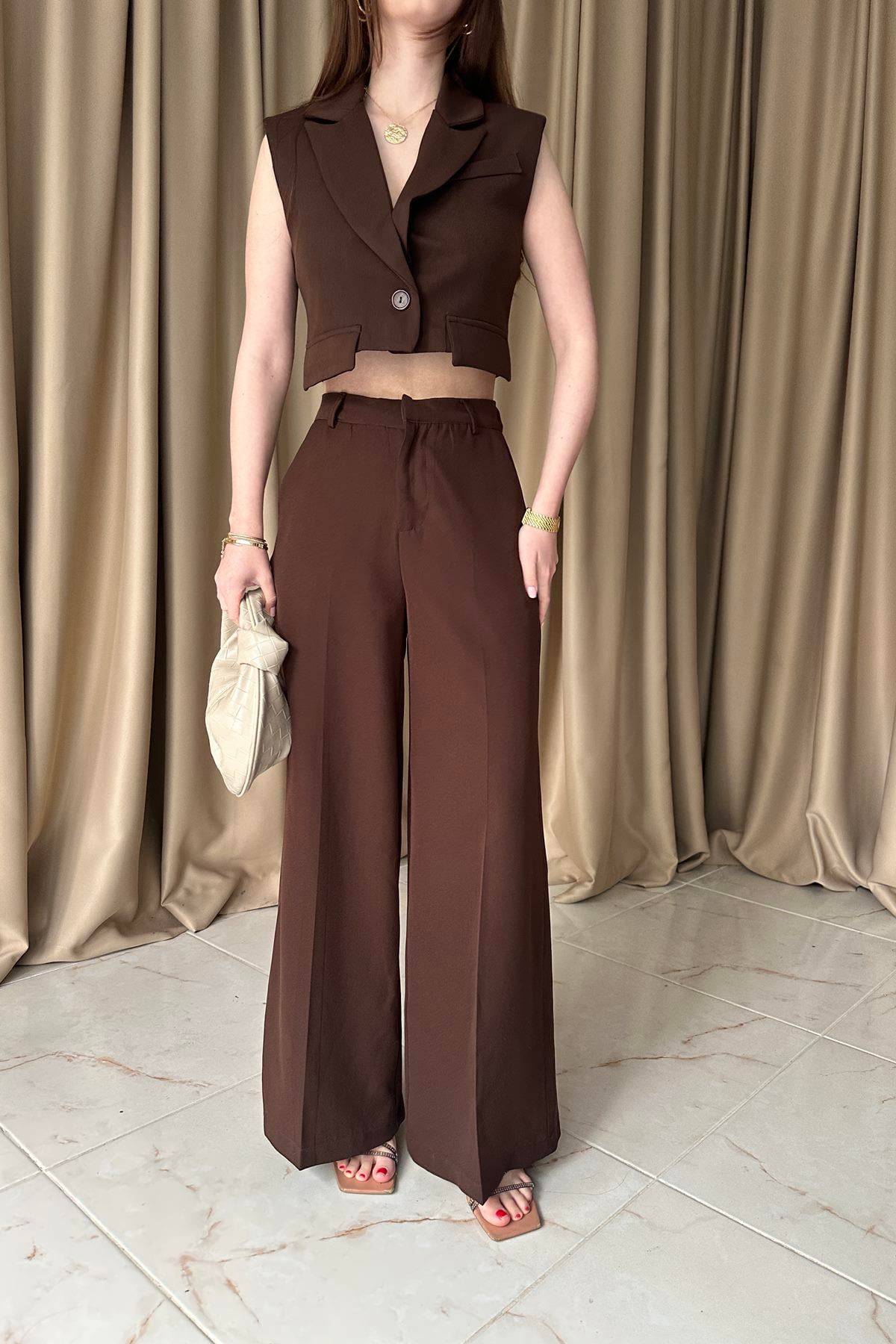 YANDAN CEPLİ DÖKÜMLÜ PANTOLON
