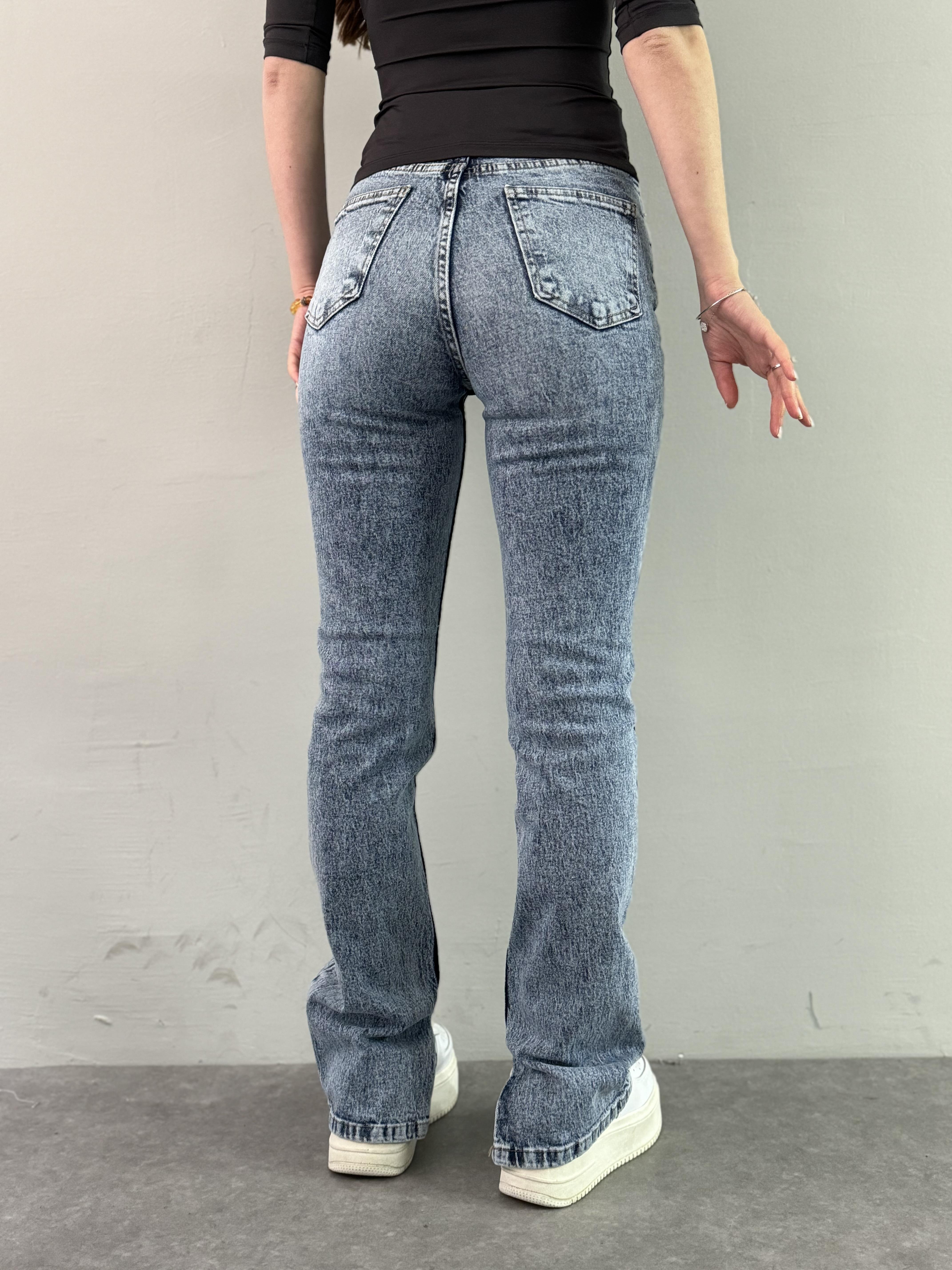 YIRTMAÇLI LİKRA BORU PAÇA PANTALON