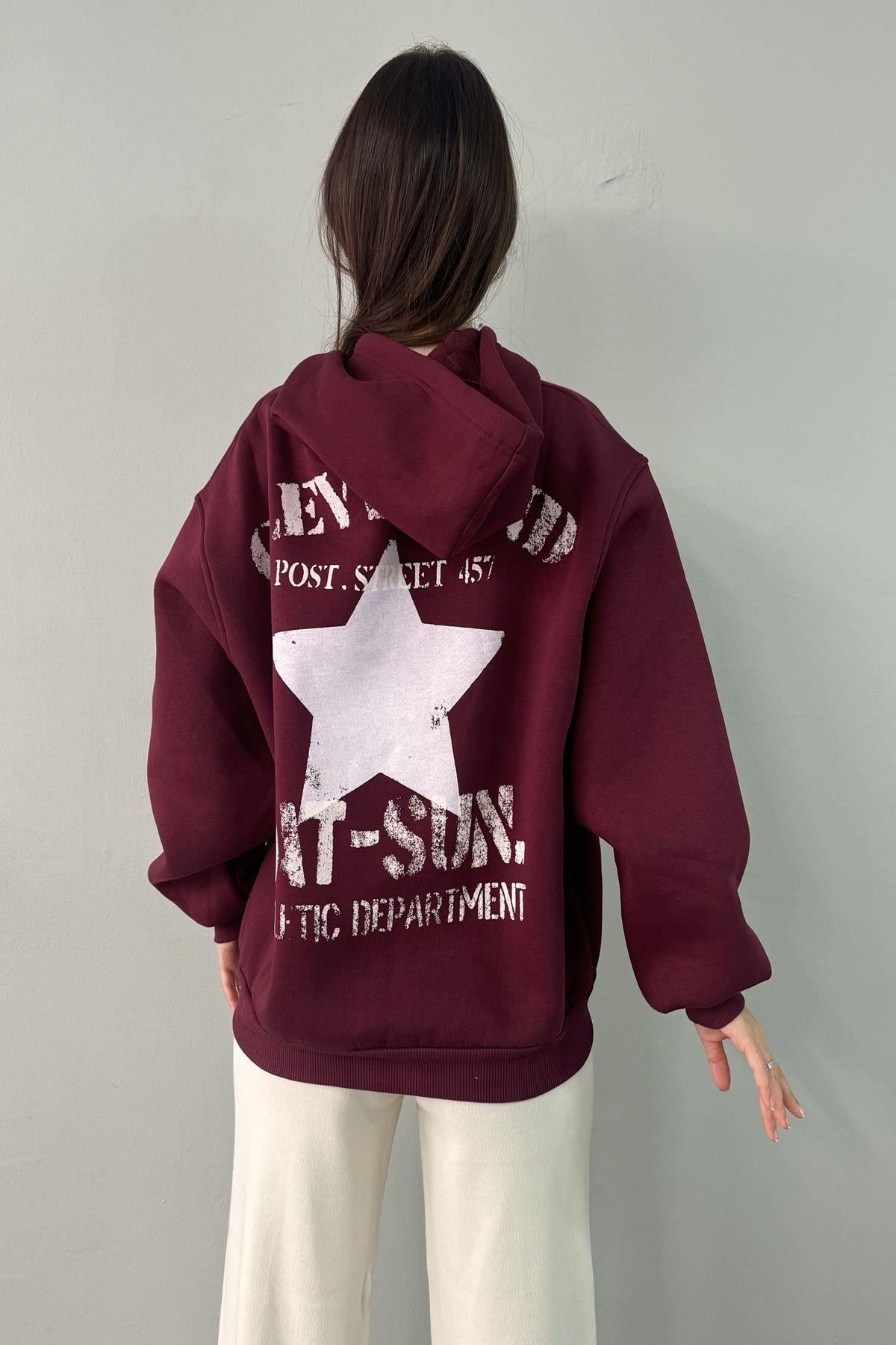 BASKI DETAY SWEATSHIRT