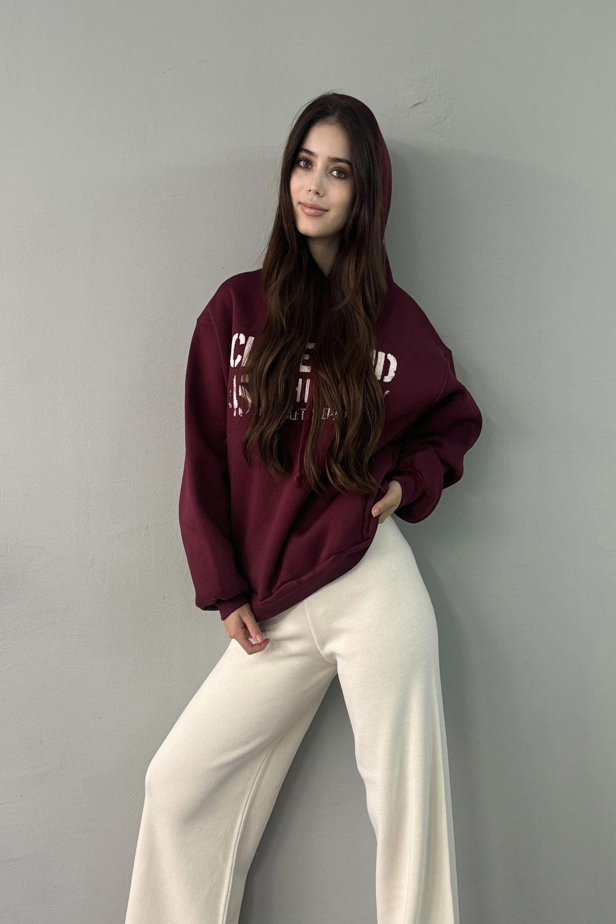 BASKI DETAY SWEATSHIRT