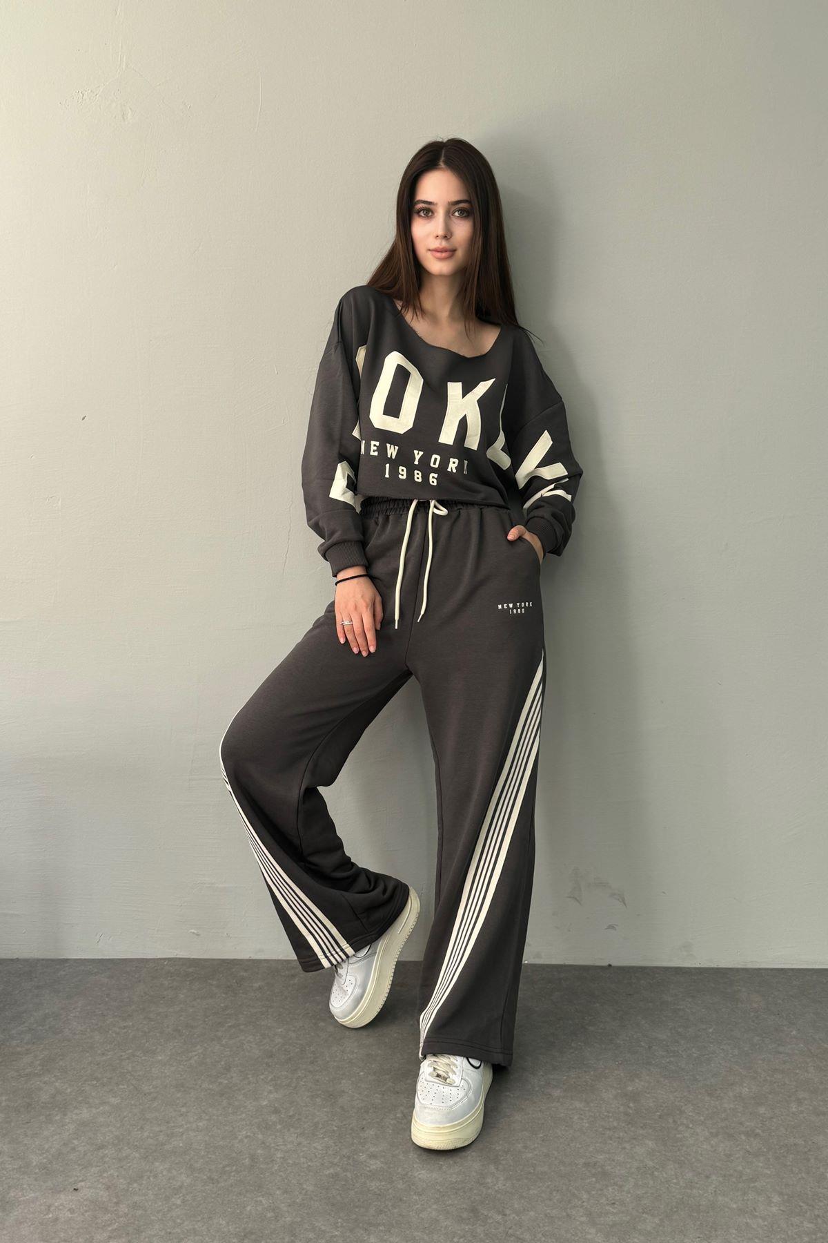 BASKI DETAYLI SWEAT SHİRT