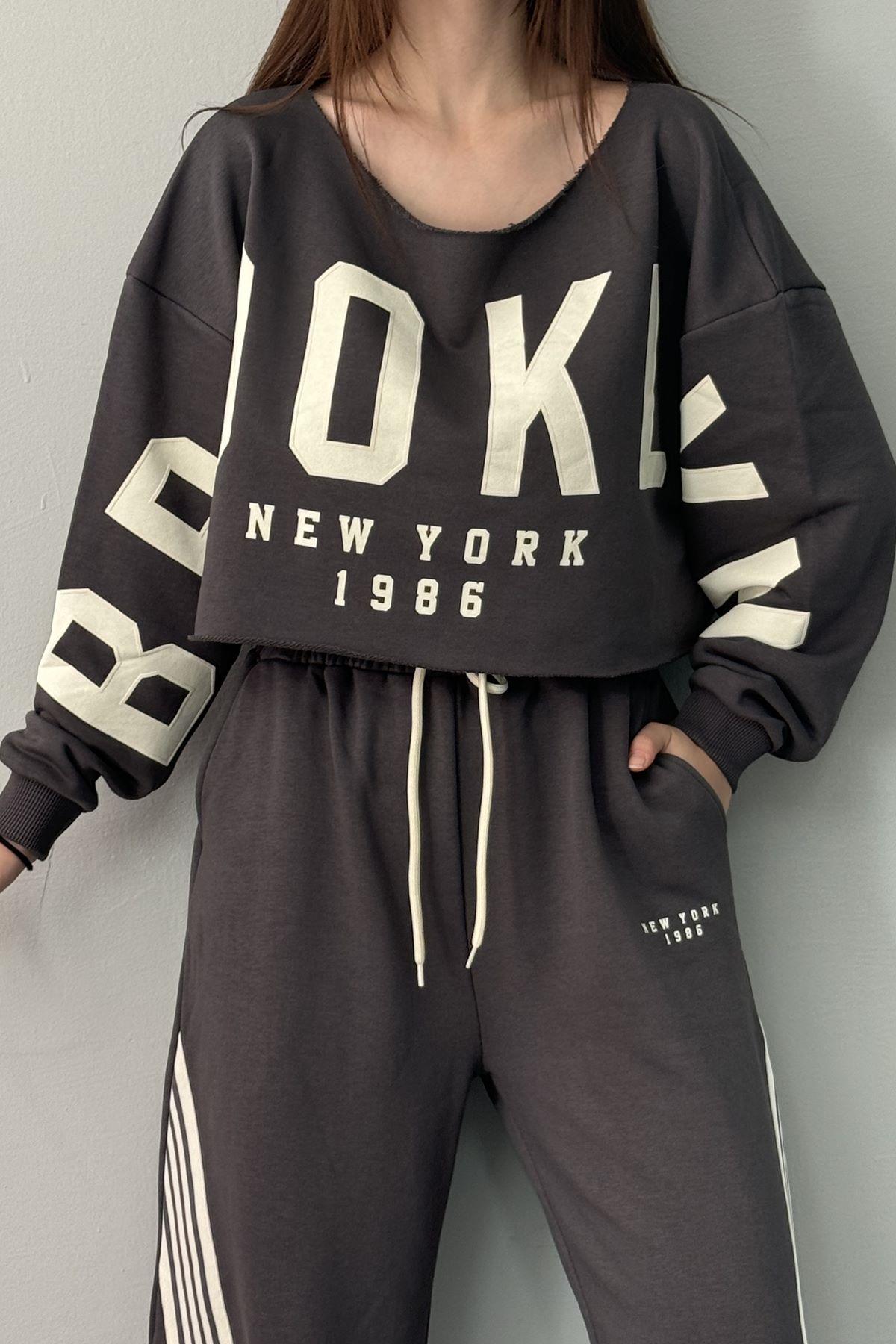 BASKI DETAYLI SWEAT SHİRT