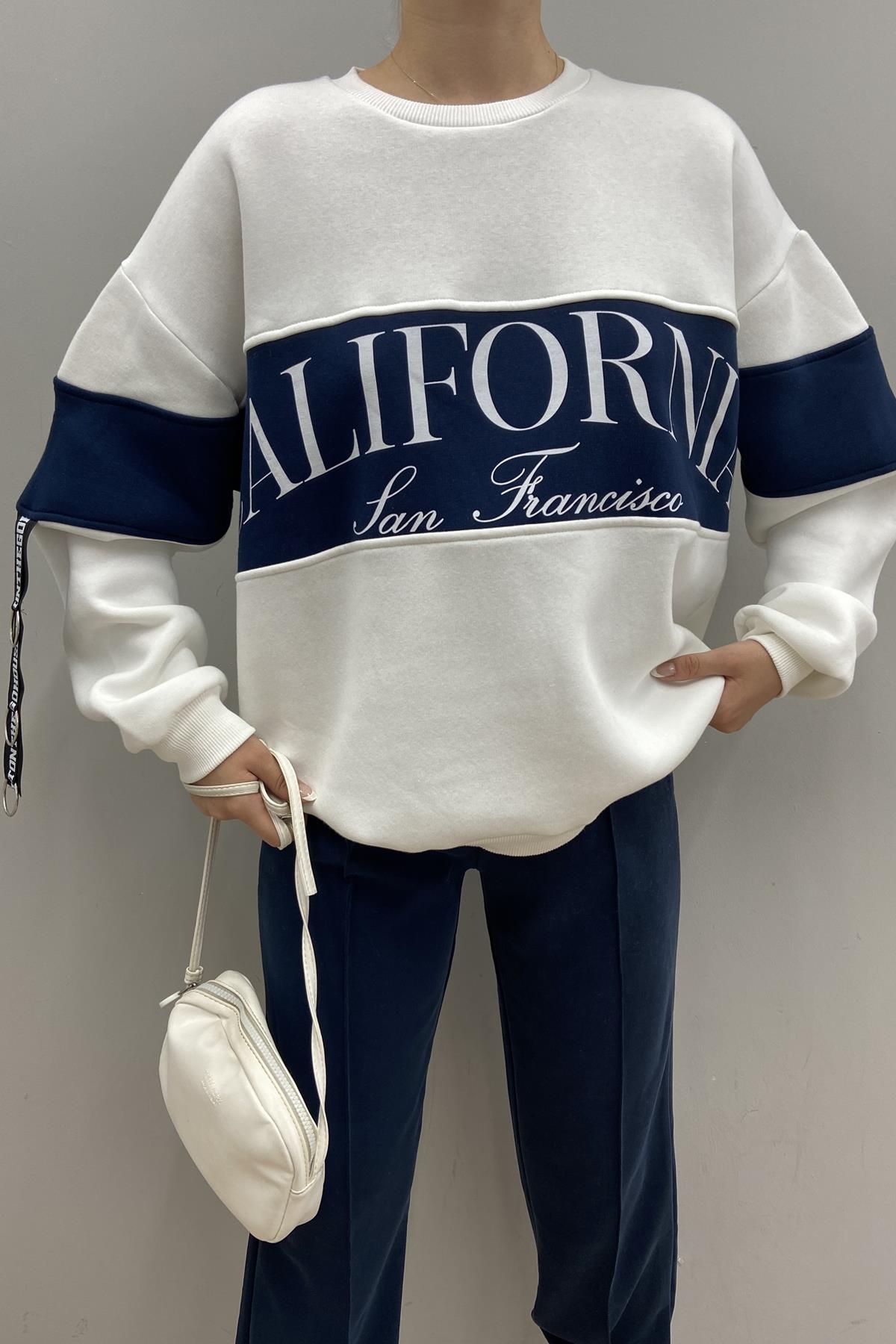 BASKI DETAYLI SWEATSHIRT