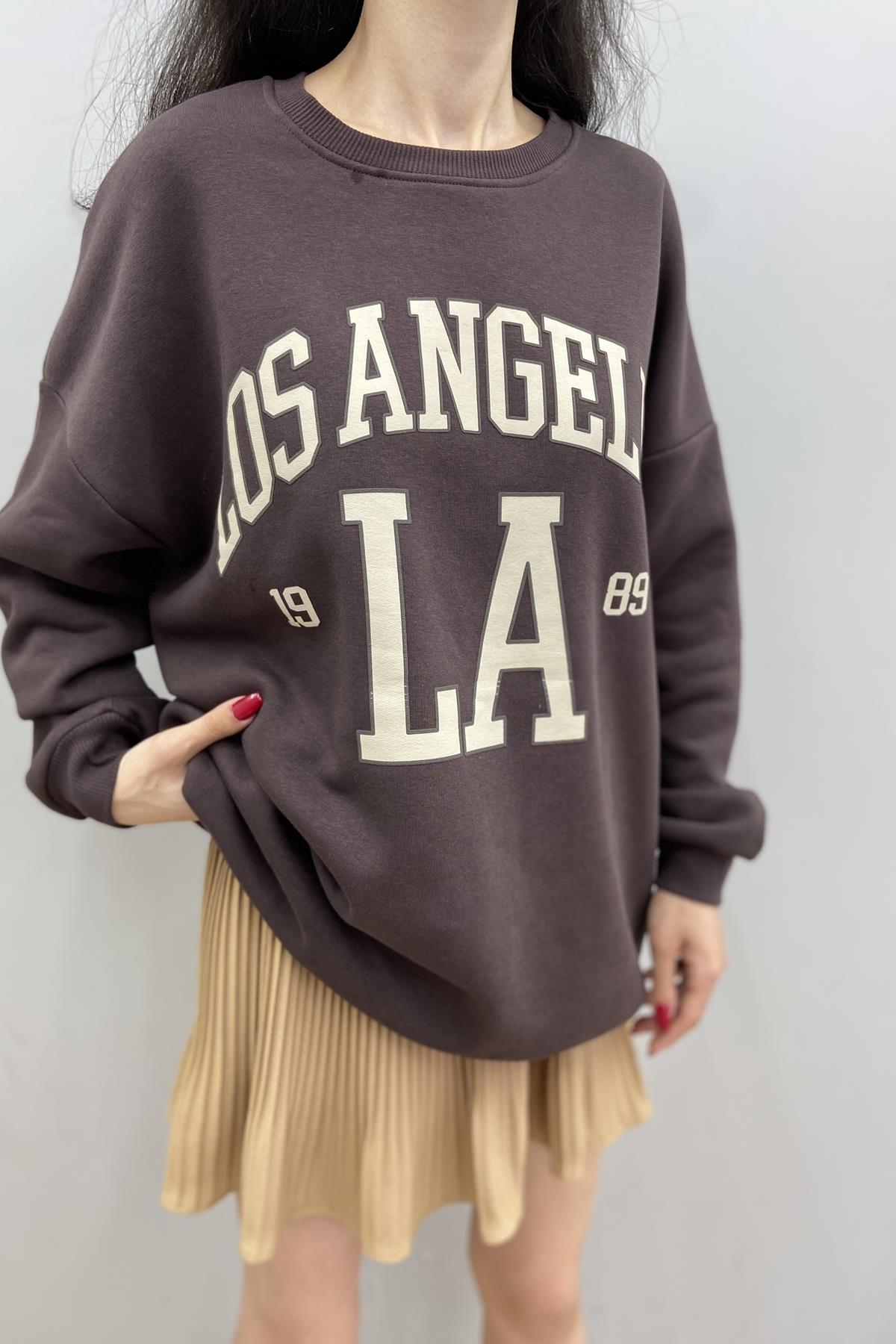 BASKI DETAYLI SWEATSHIRT