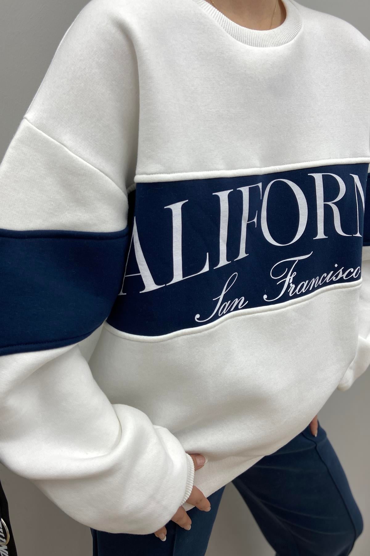 BASKI DETAYLI SWEATSHIRT