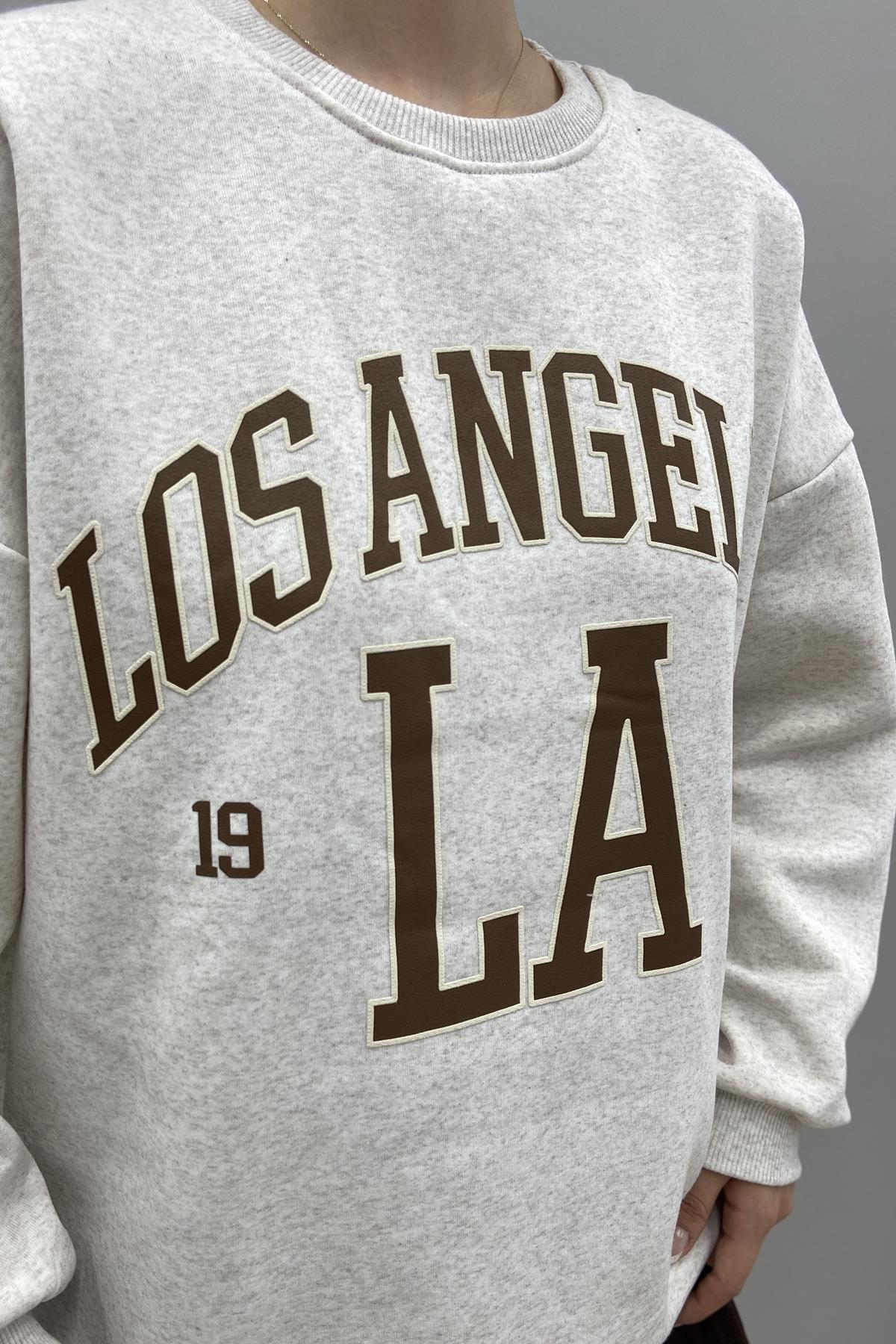 BASKI DETAYLI SWEATSHIRT