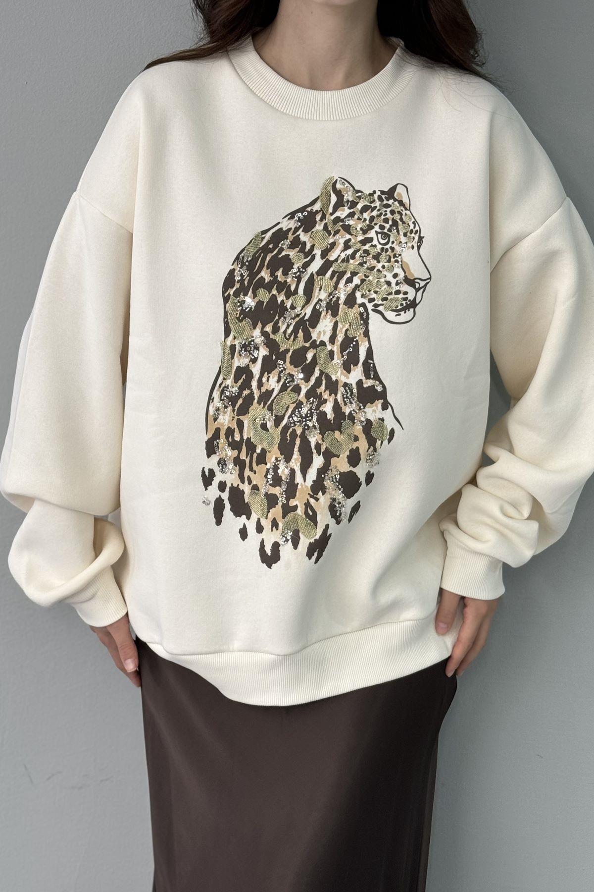 BASKI DETAYLI SWEATSHIRT