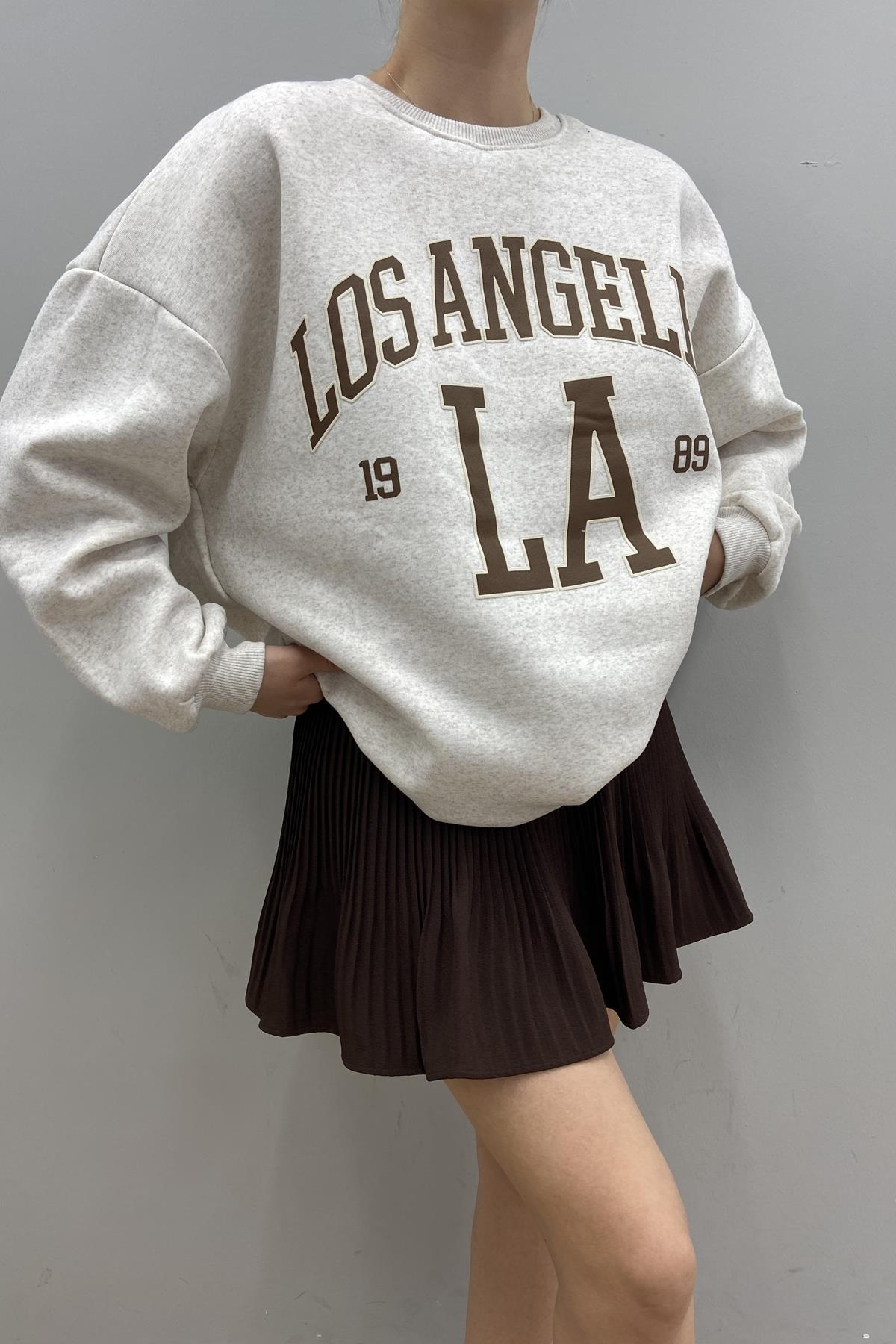 BASKI DETAYLI SWEATSHIRT