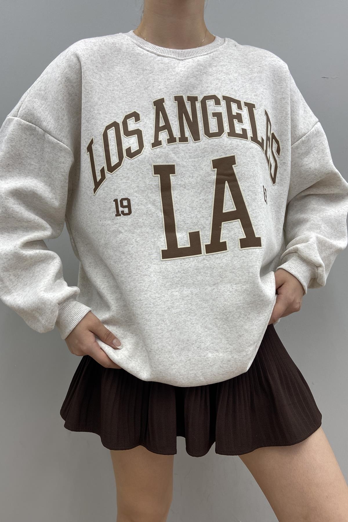 BASKI DETAYLI SWEATSHIRT