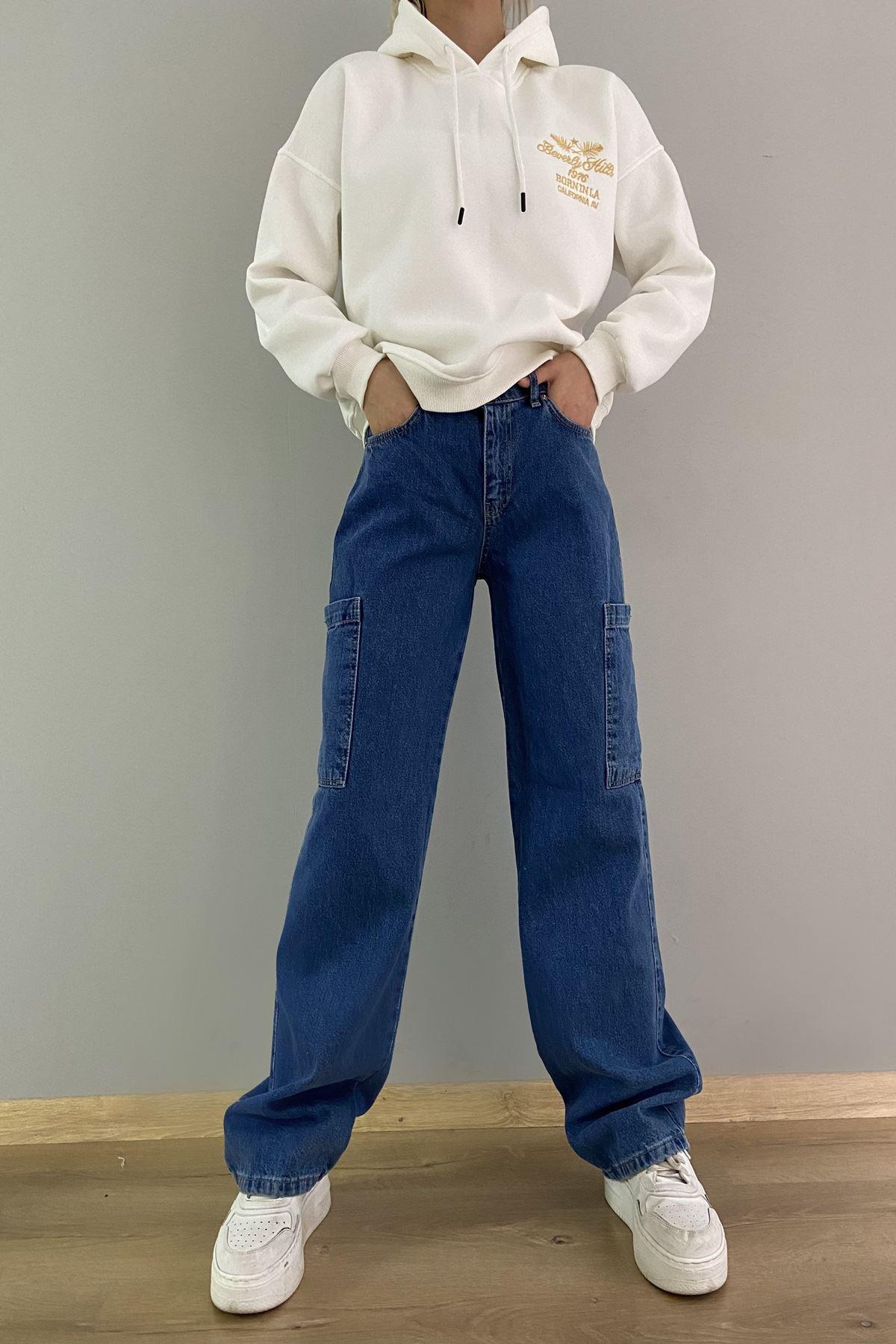 BEVERLY HILS NAKIŞLI KAPŞONLU SWEAT