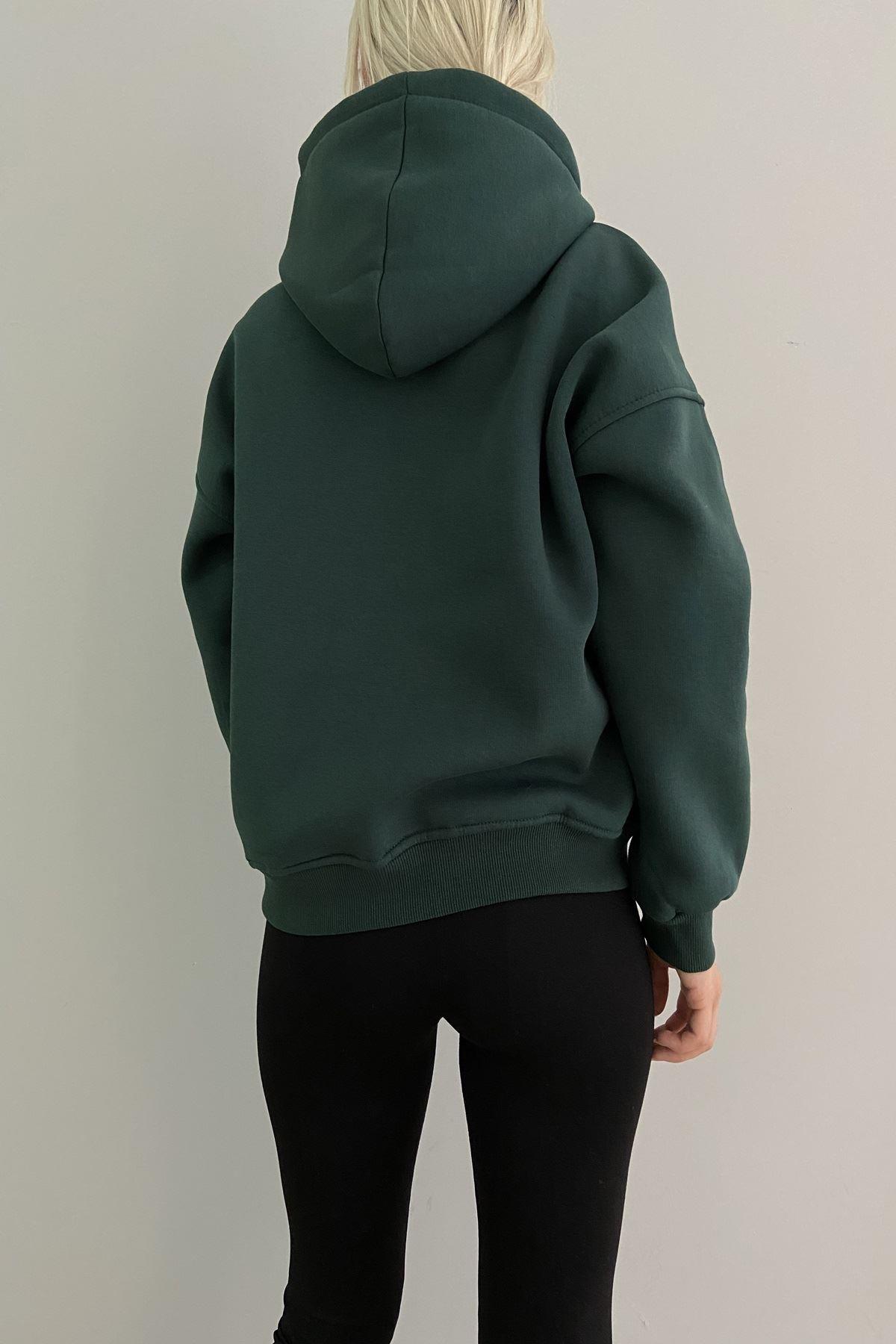 BEVERLY HILS NAKIŞLI KAPŞONLU SWEAT