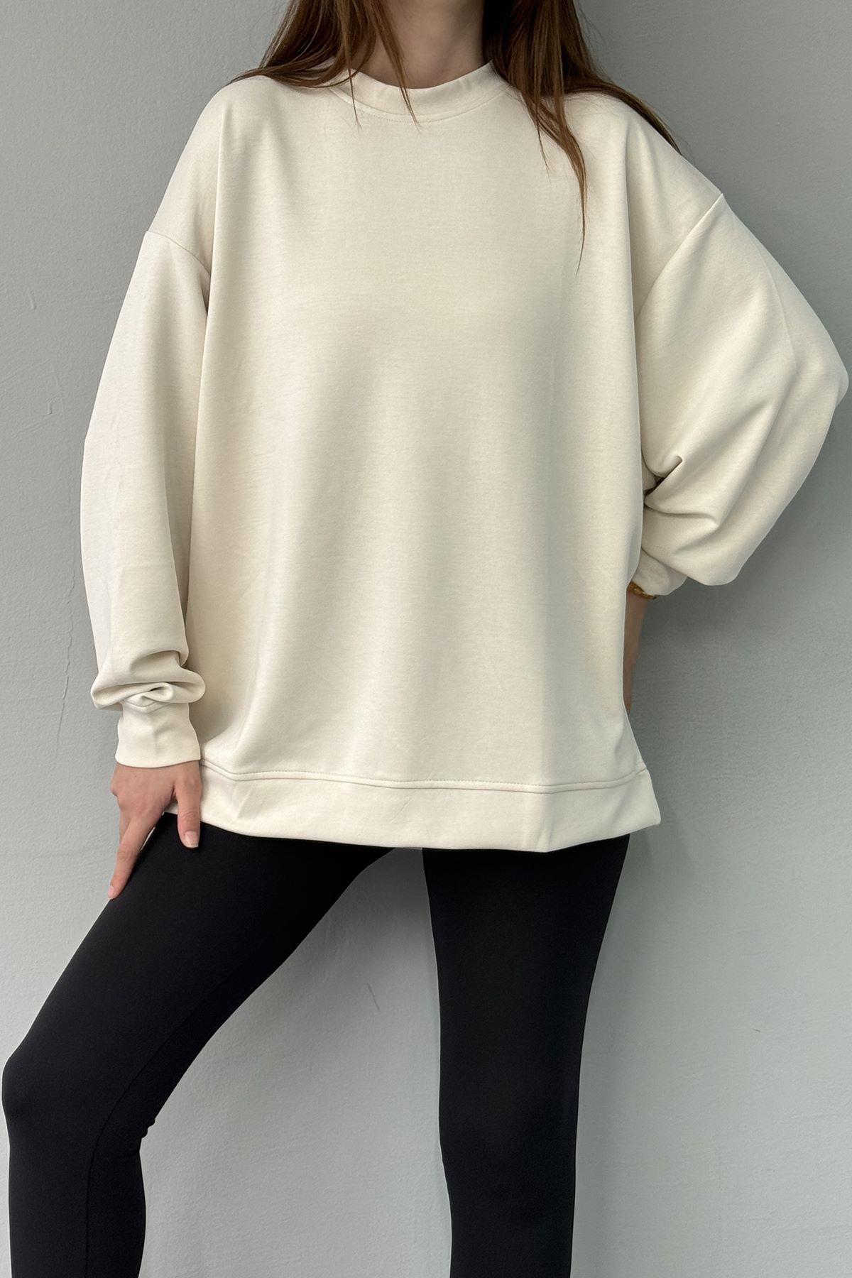 BİSİKLET YAKA MODAL SWEATSHIRT