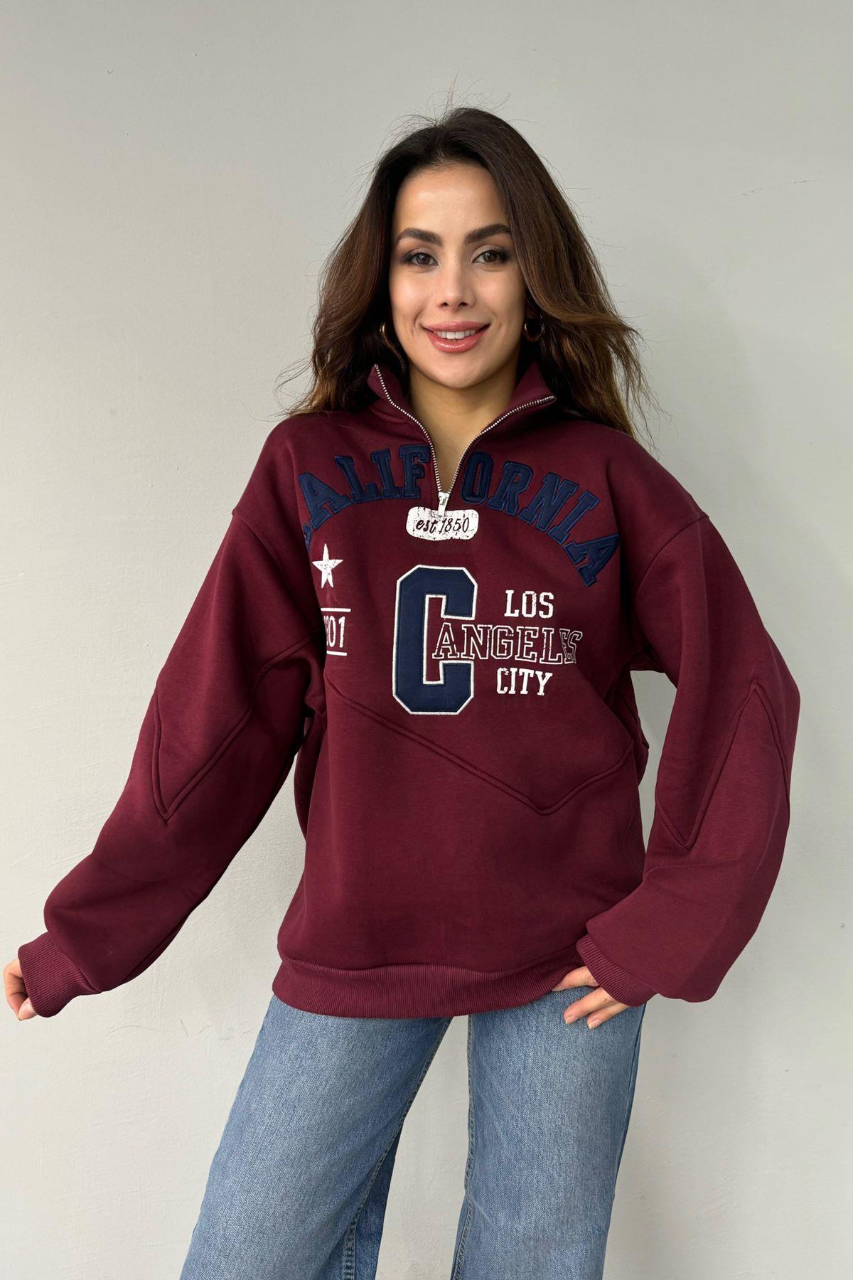 CALIFORNIA NAKIŞLI SWEATSHIRT