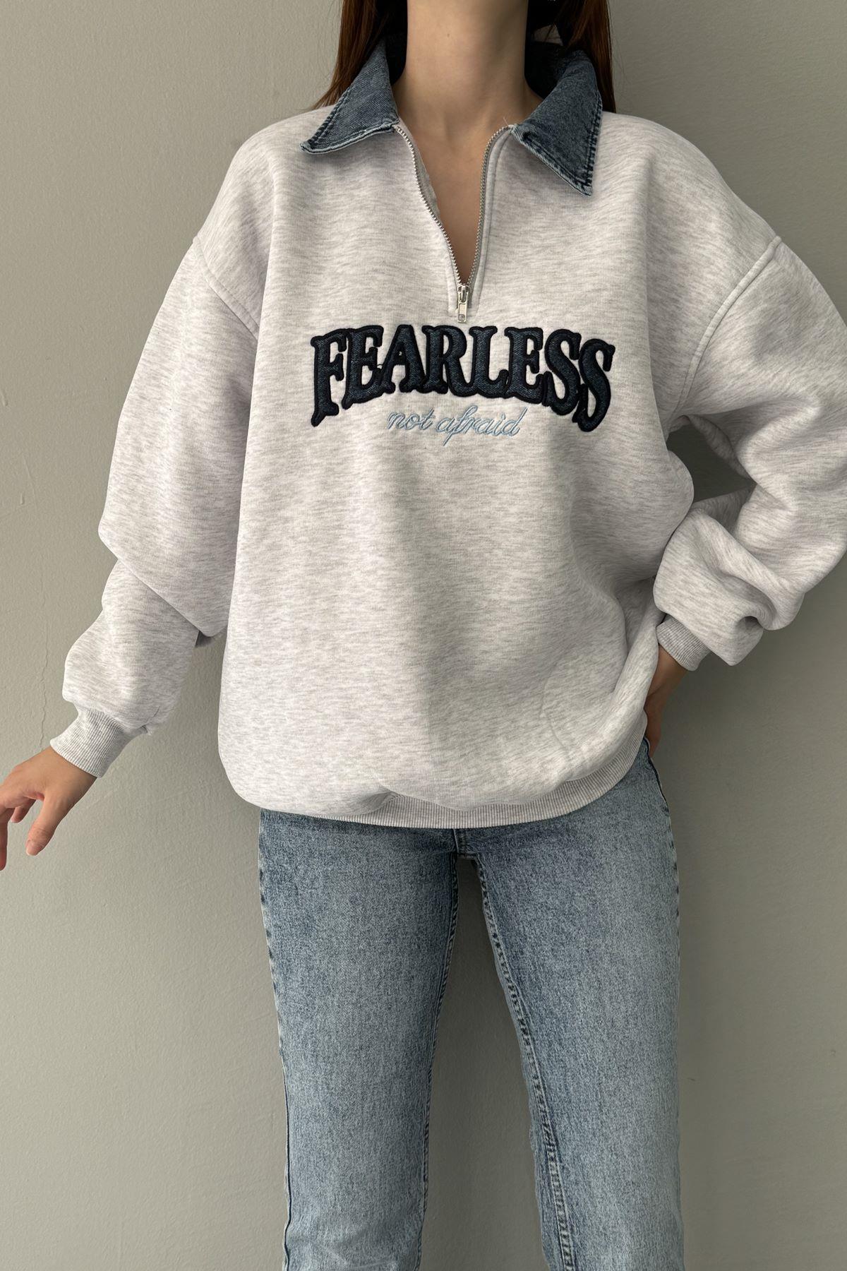 FEARLESS NAKIŞLI SWEATSHIRT