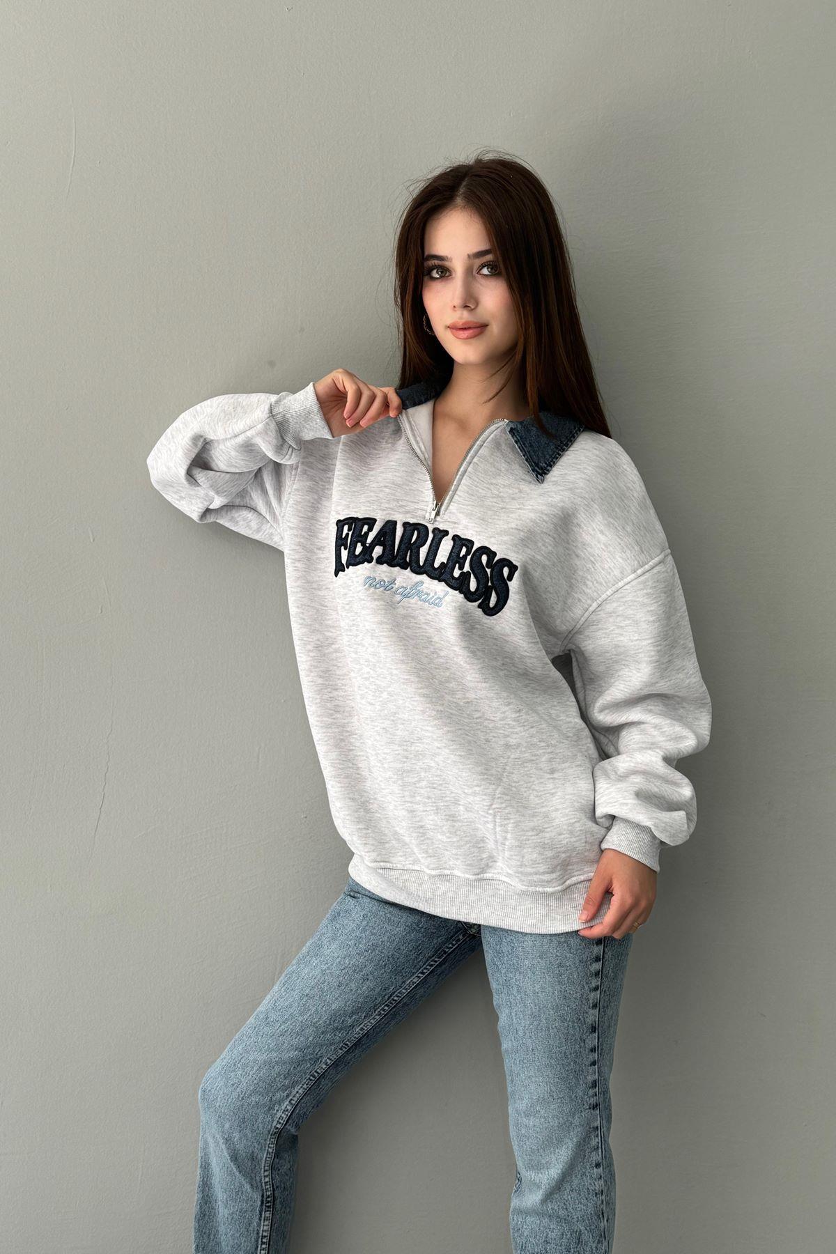 FEARLESS NAKIŞLI SWEATSHIRT