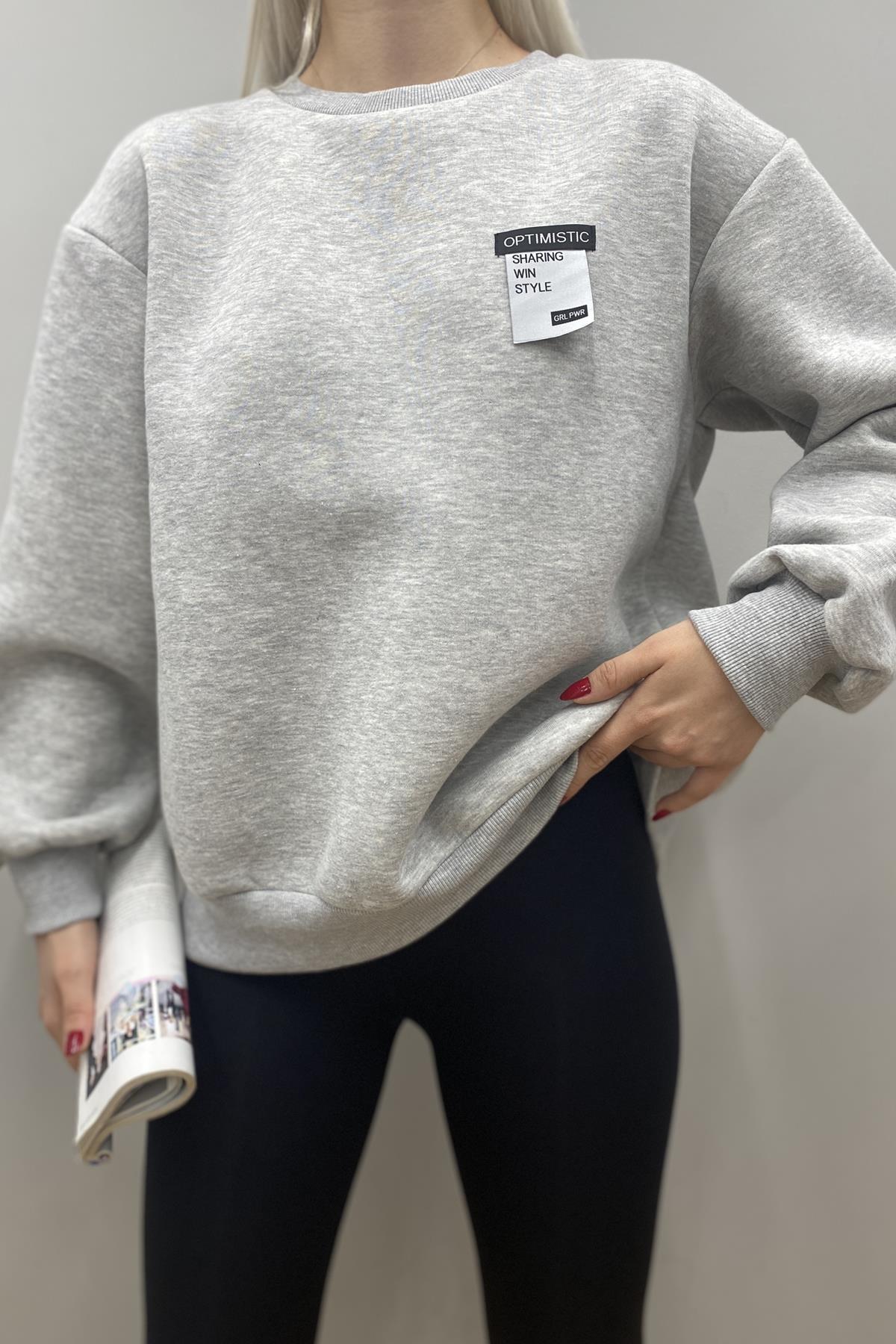 FERMUAR DETAYI SWEATSHIRT