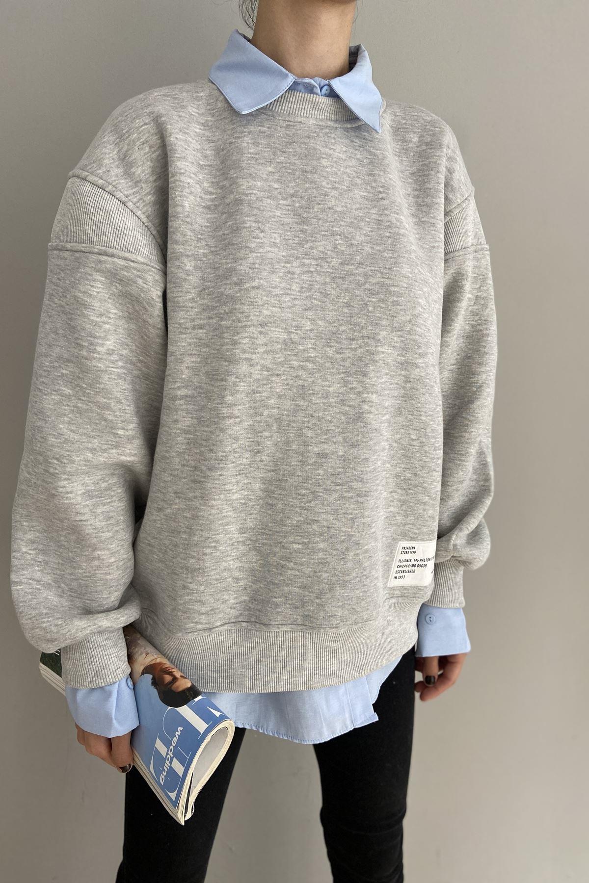 FERMUAR DETAYLI SWEAT