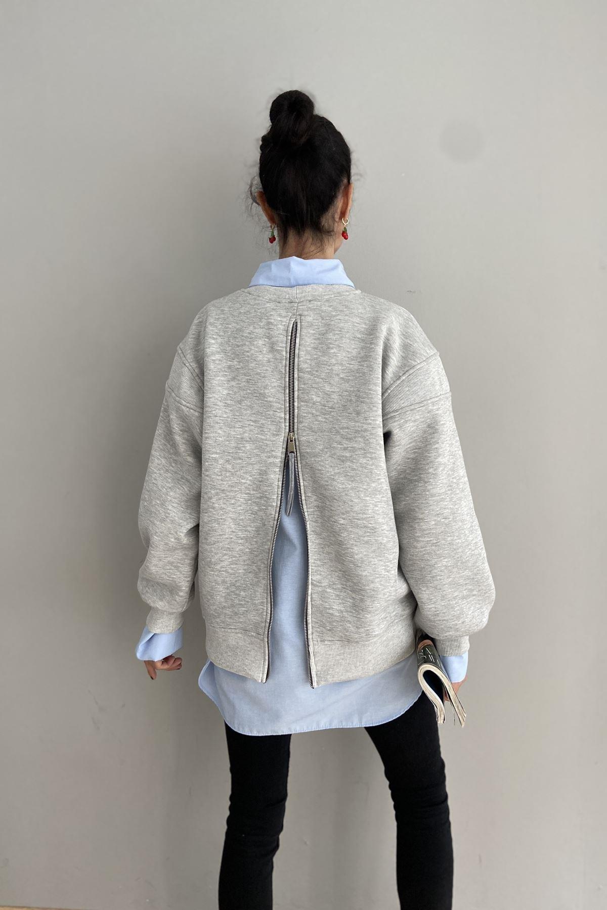 FERMUAR DETAYLI SWEAT