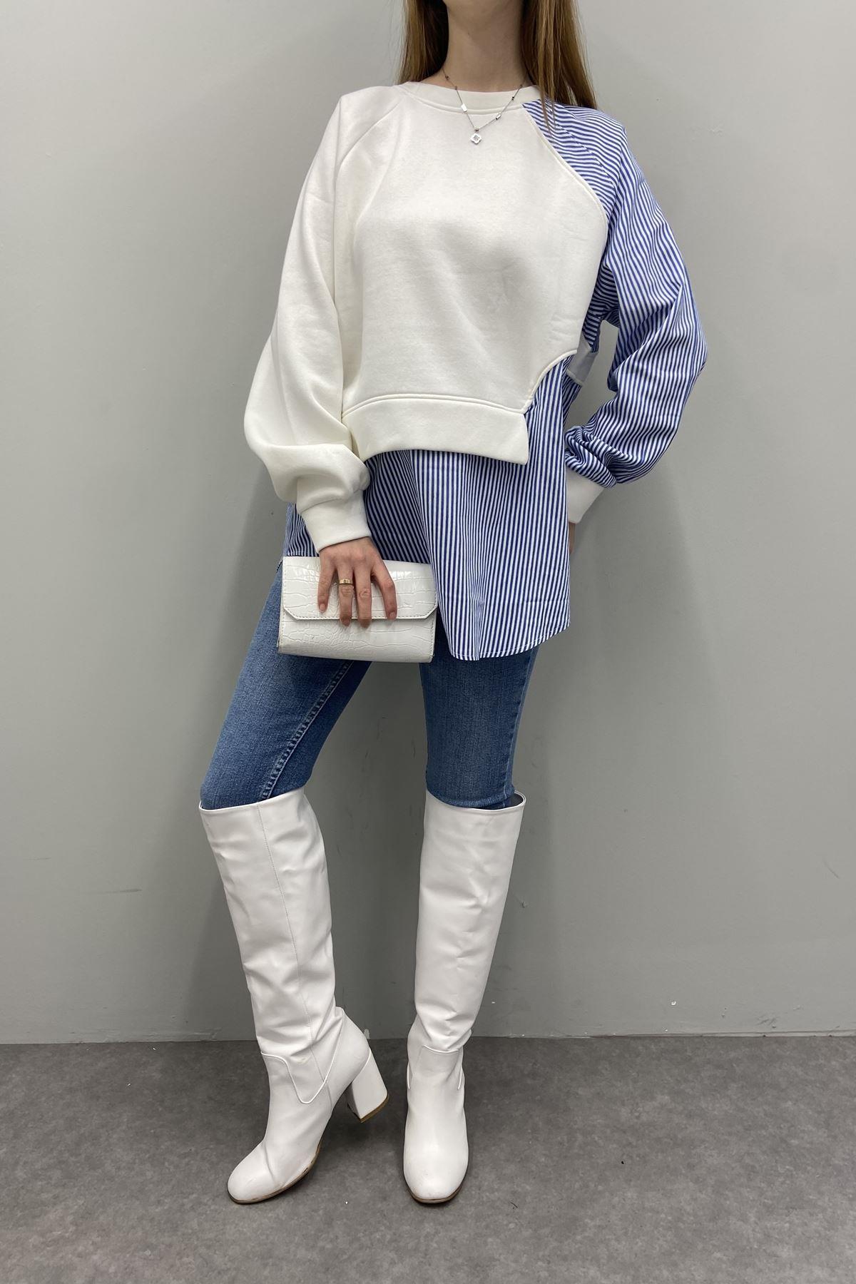 GÖMLEK GARNİLİ SWEATSHIRT