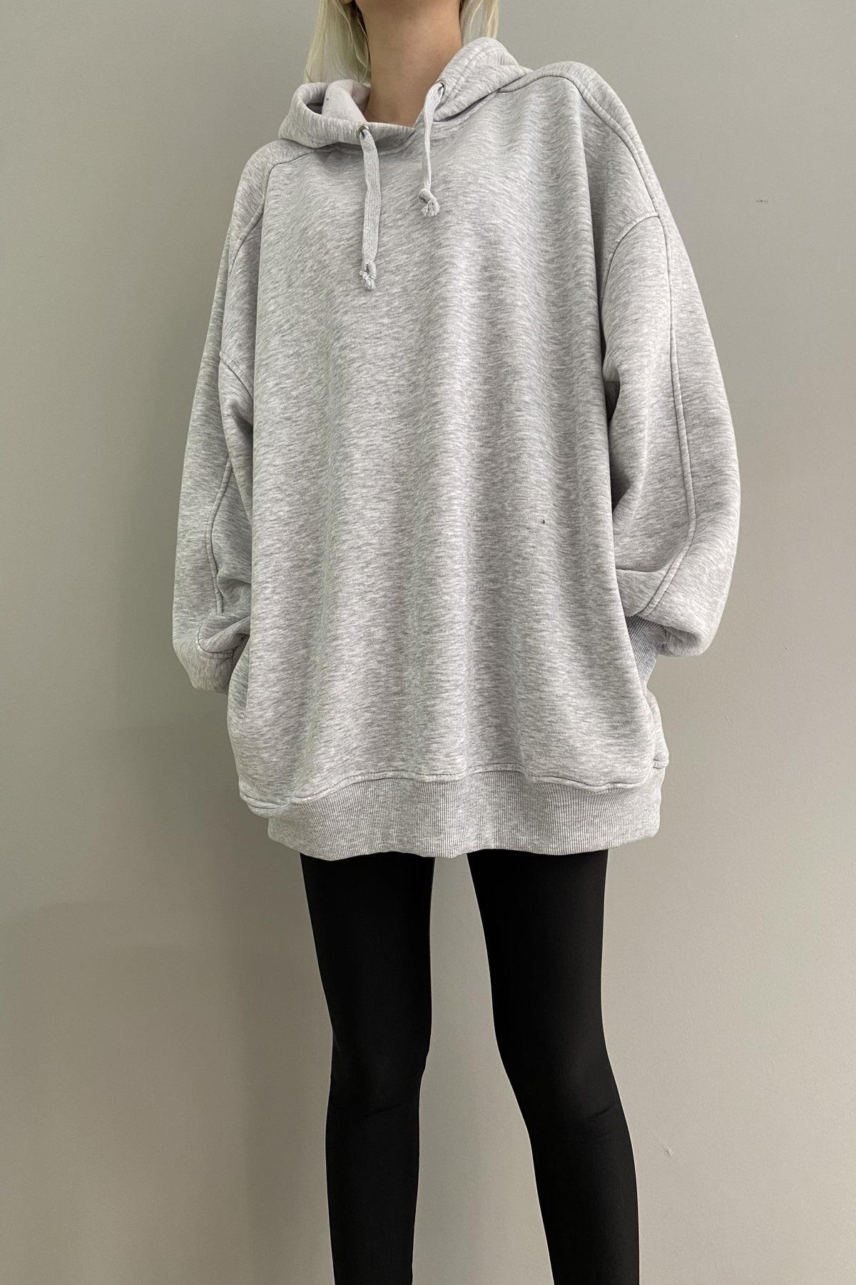 KAPŞONLU OVERSİZE SWEAT