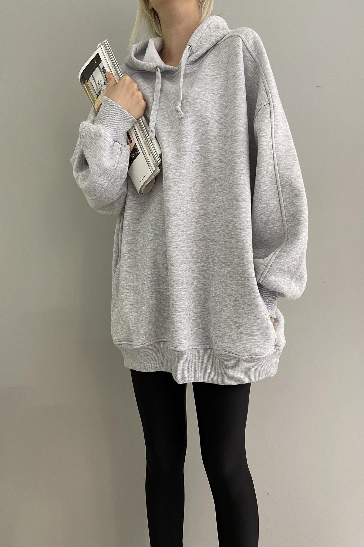 KAPŞONLU OVERSİZE SWEAT