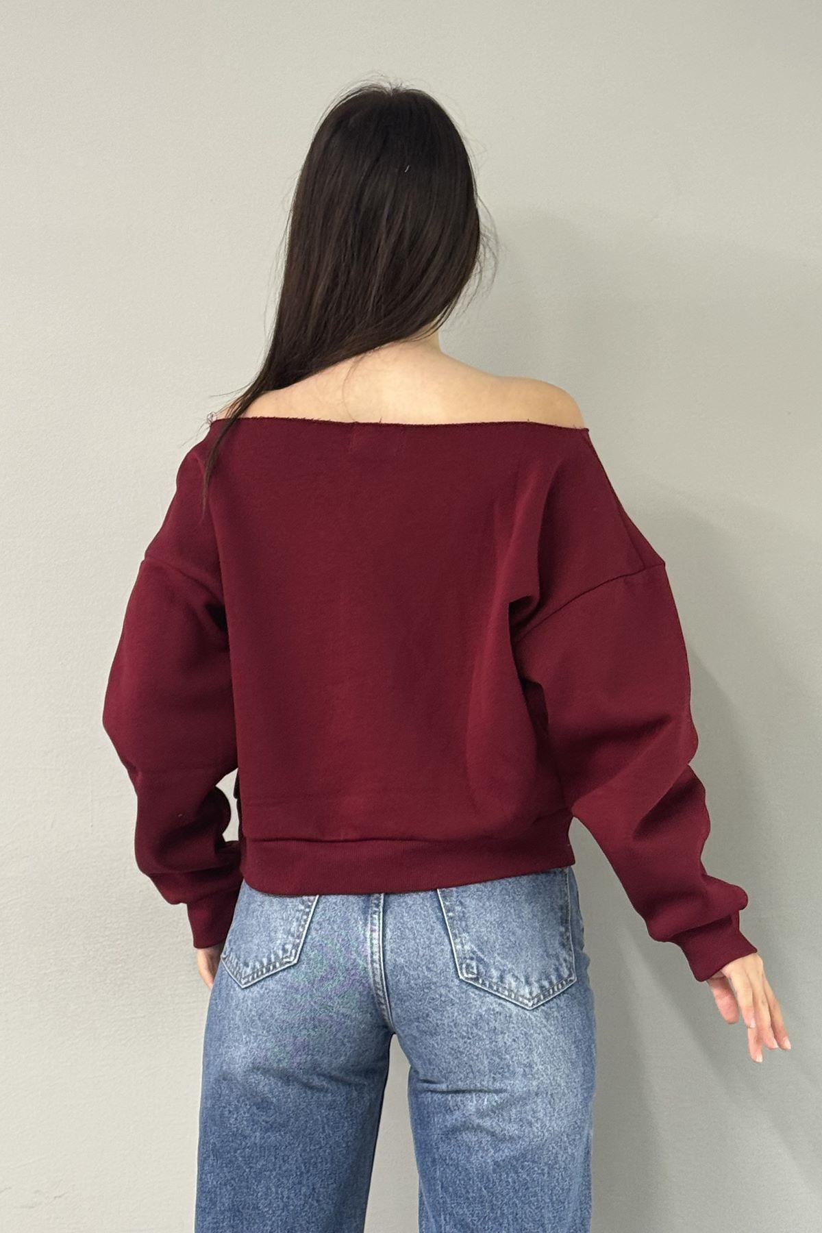 NAKIŞ DETAY SWEATSHIRT