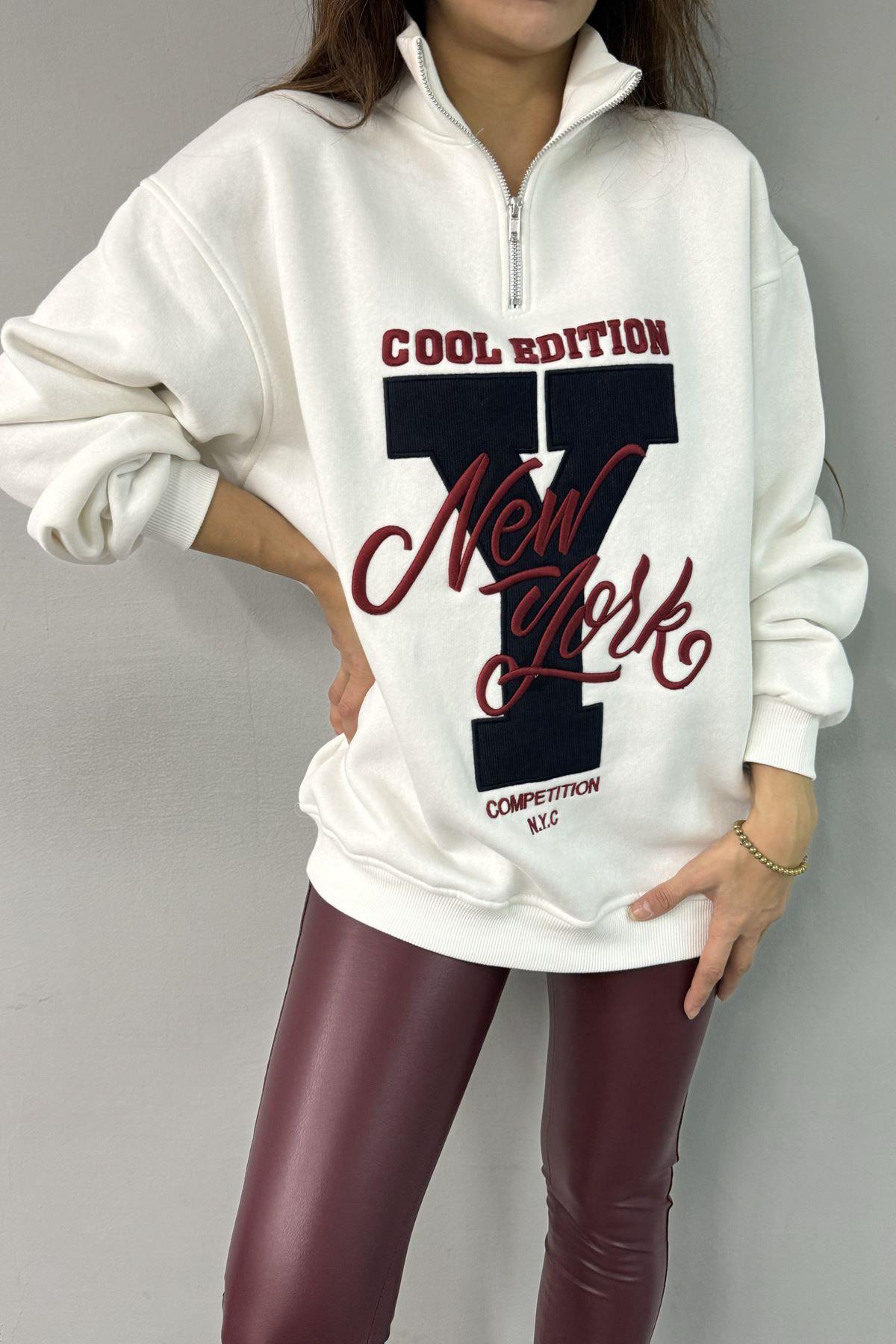 NAKIŞ DETAYLI SWEATSHIRT