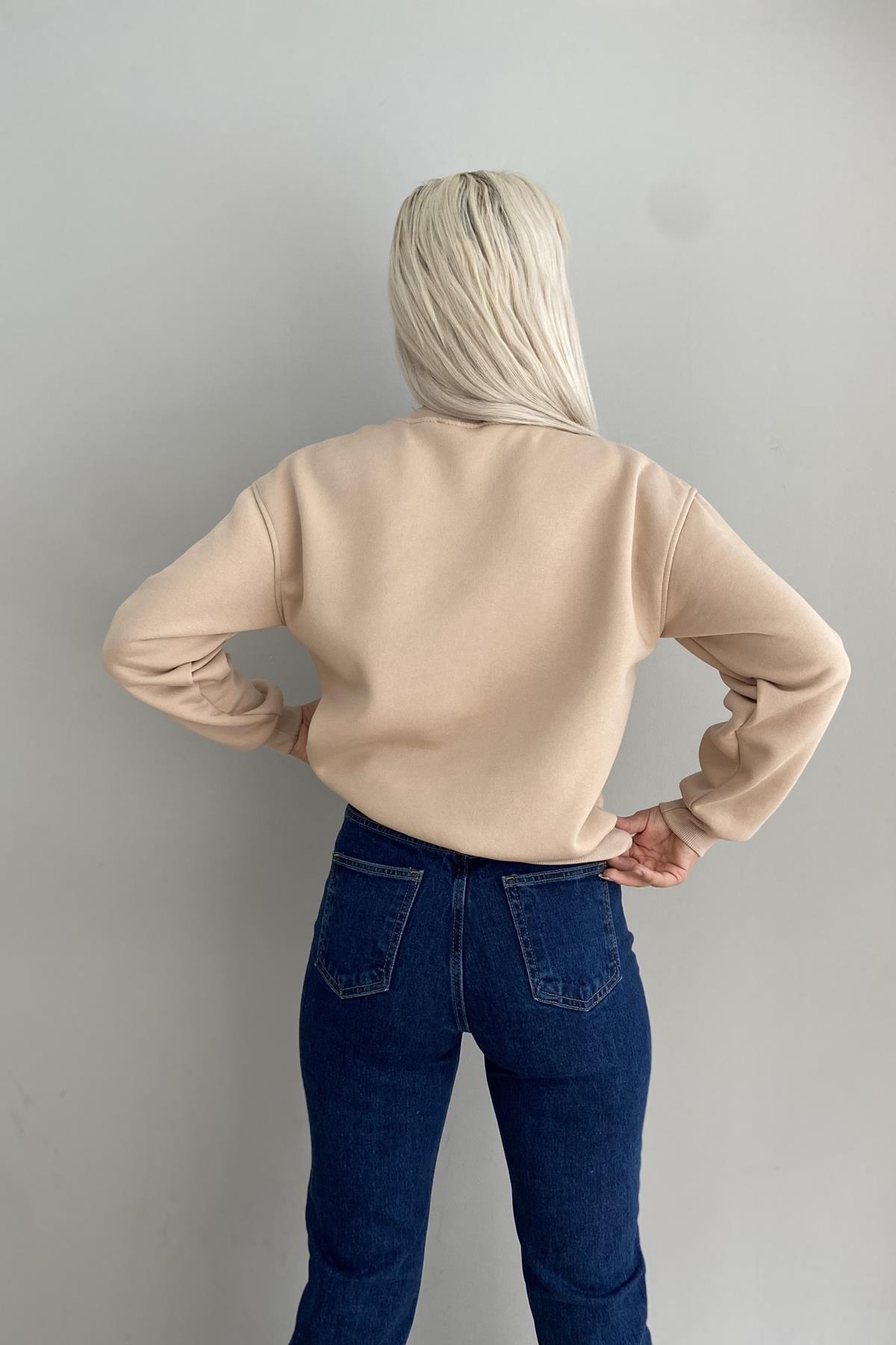 NAKIŞ DETAYLI SWEATSHIRT