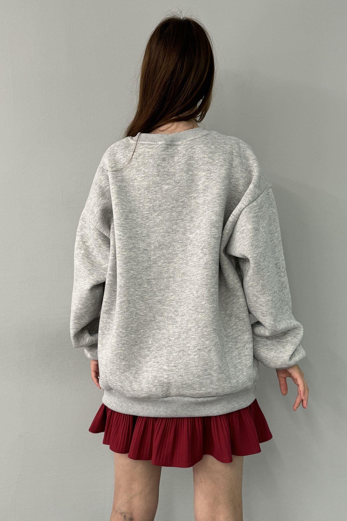 NAKIŞ DETAYLI SWEATSHIRT