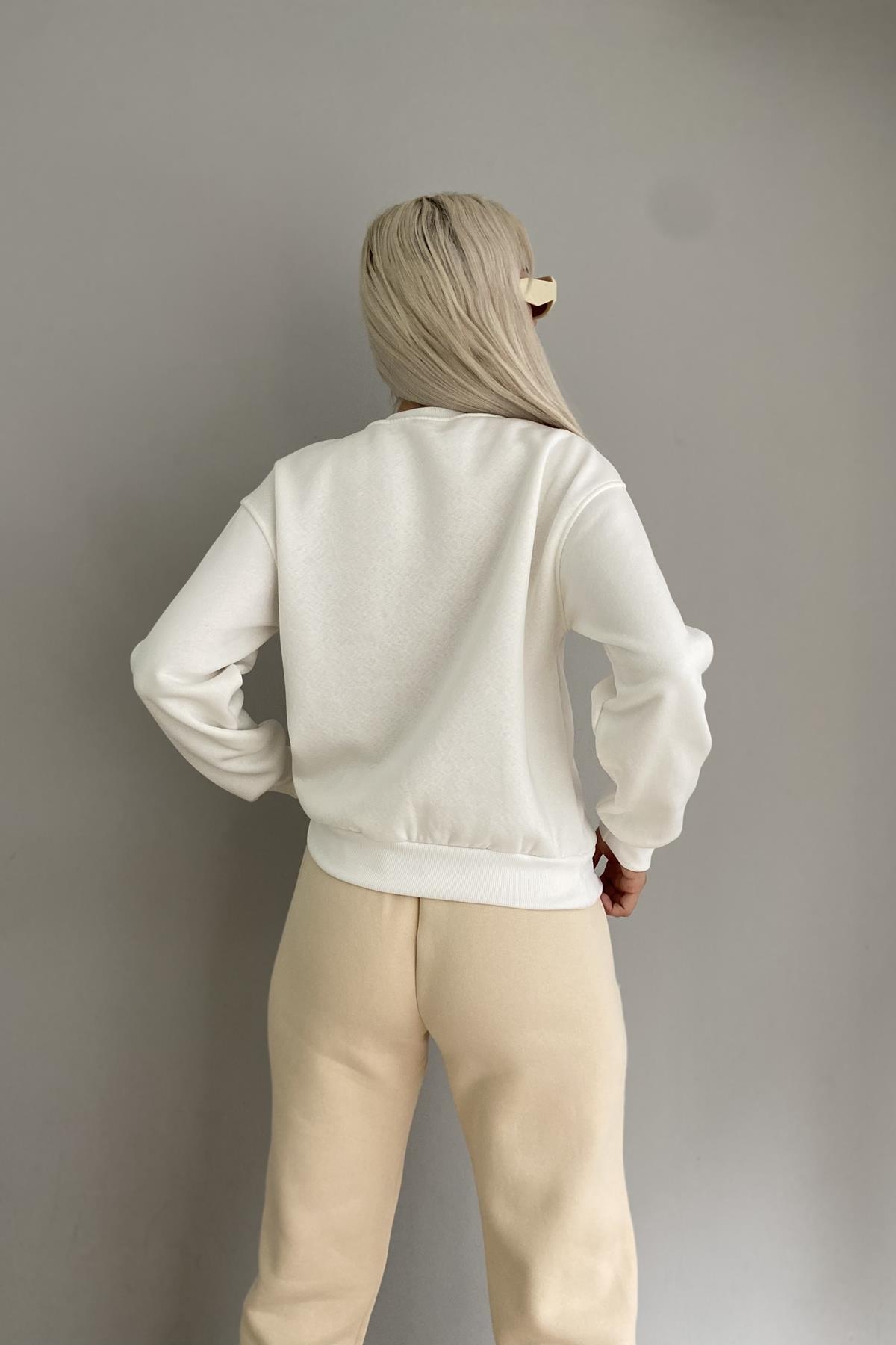 NAKIŞ DETAYLI SWEATSHIRT