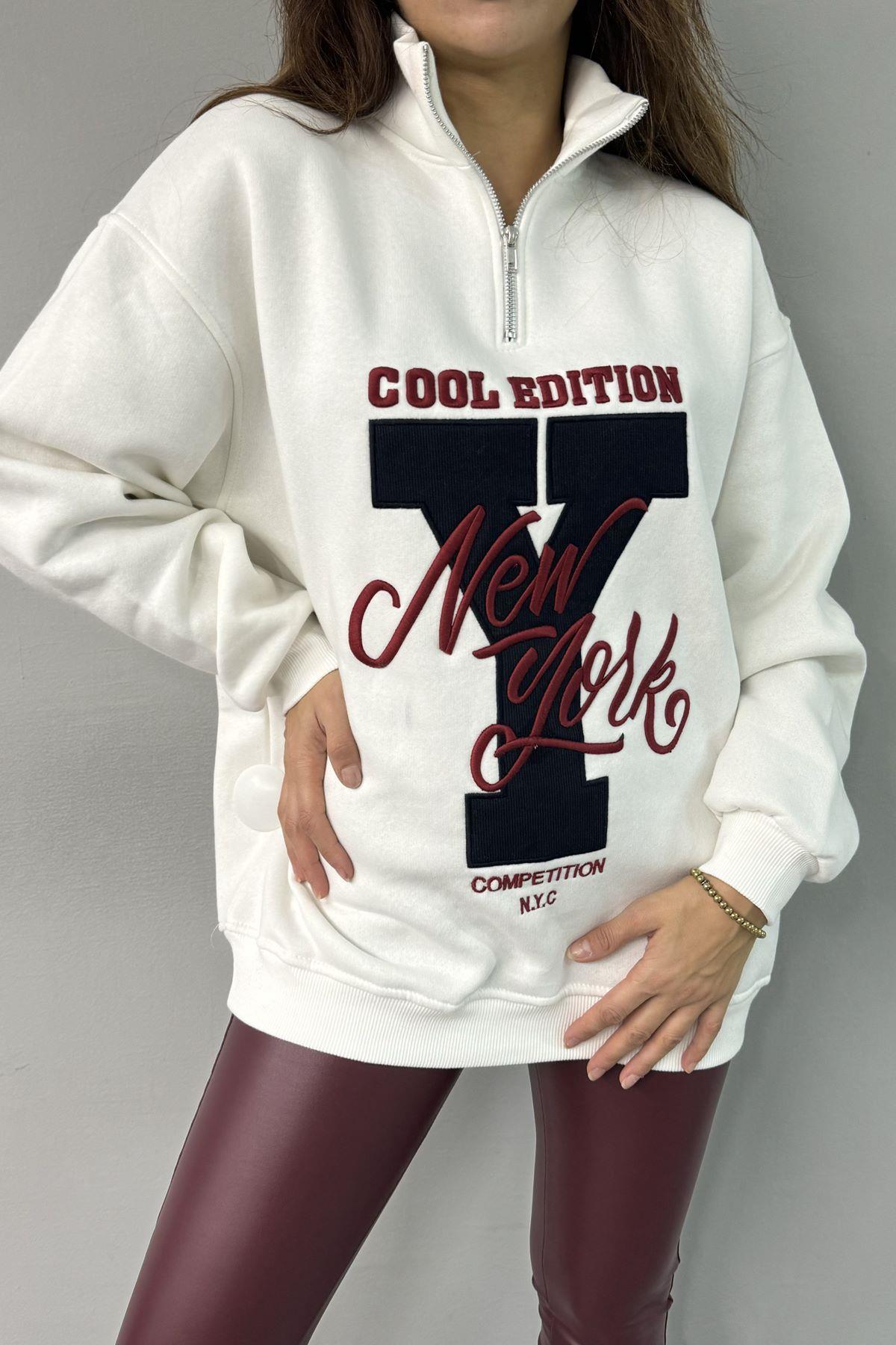NAKIŞ DETAYLI SWEATSHIRT
