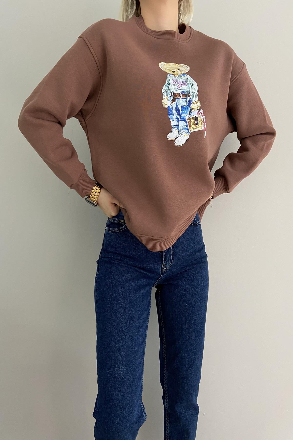 PARİS YAZILI AYICIK BASKILI SWEAT