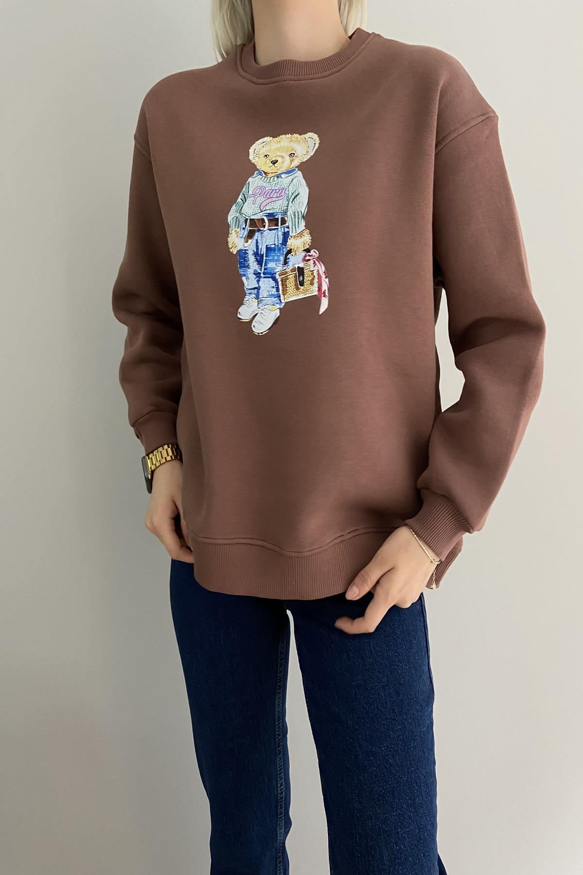 PARİS YAZILI AYICIK BASKILI SWEAT