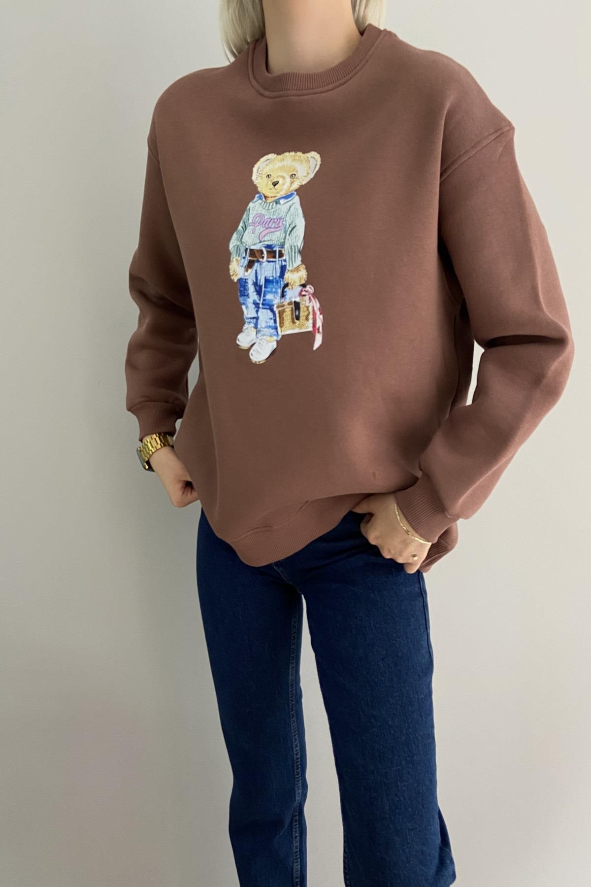 PARİS YAZILI AYICIK BASKILI SWEAT