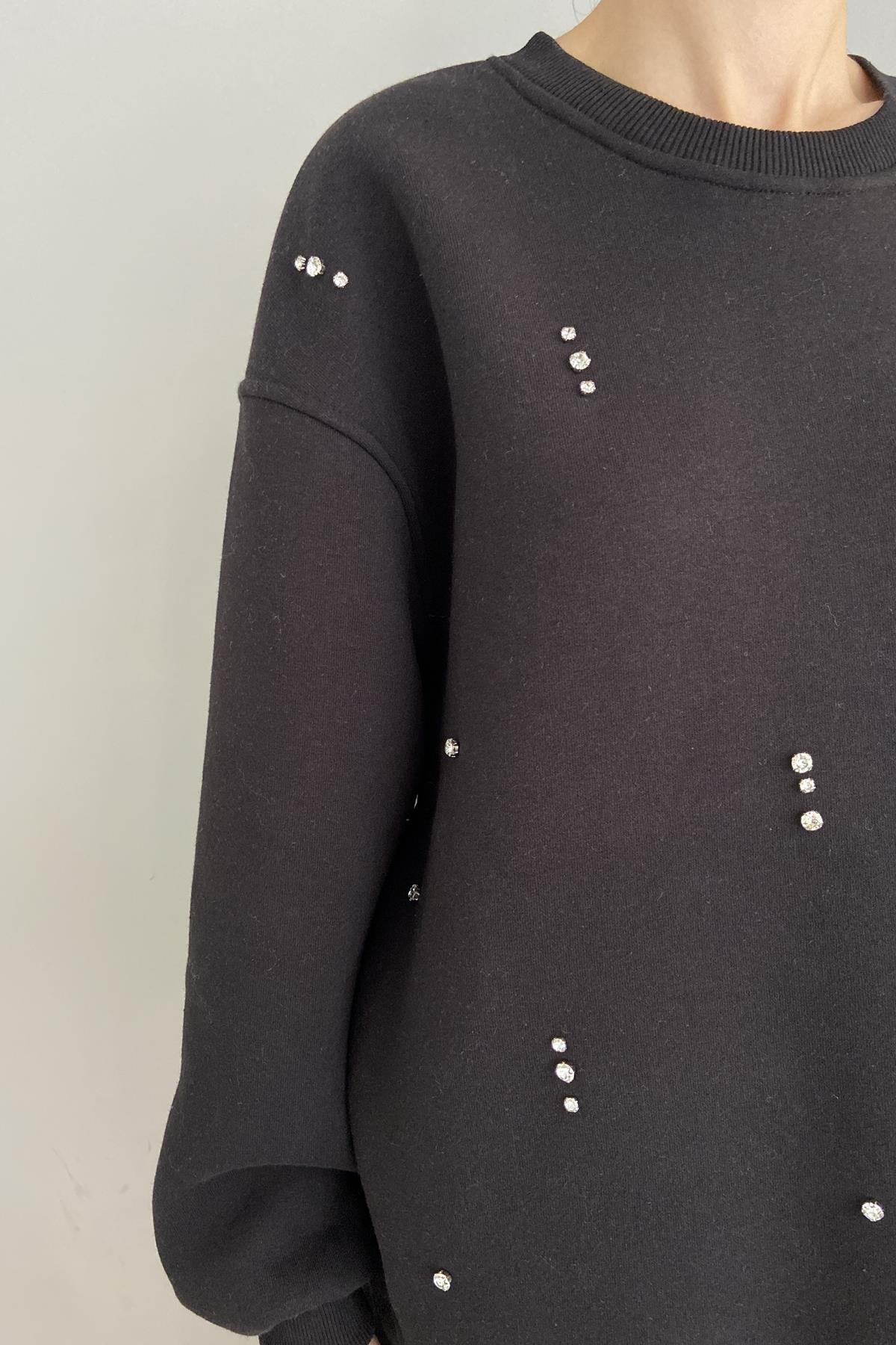 TAŞ DETAY SWEATSHIRT