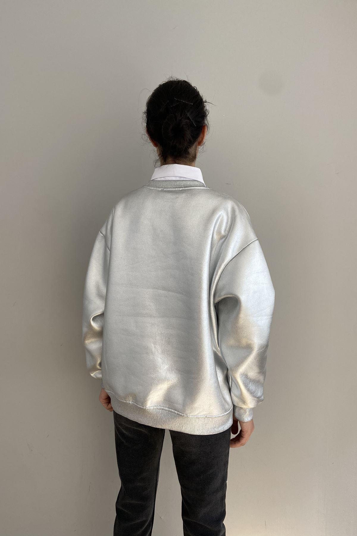 VARAKLI BİSİKLET YAKA SWEATSHIRT