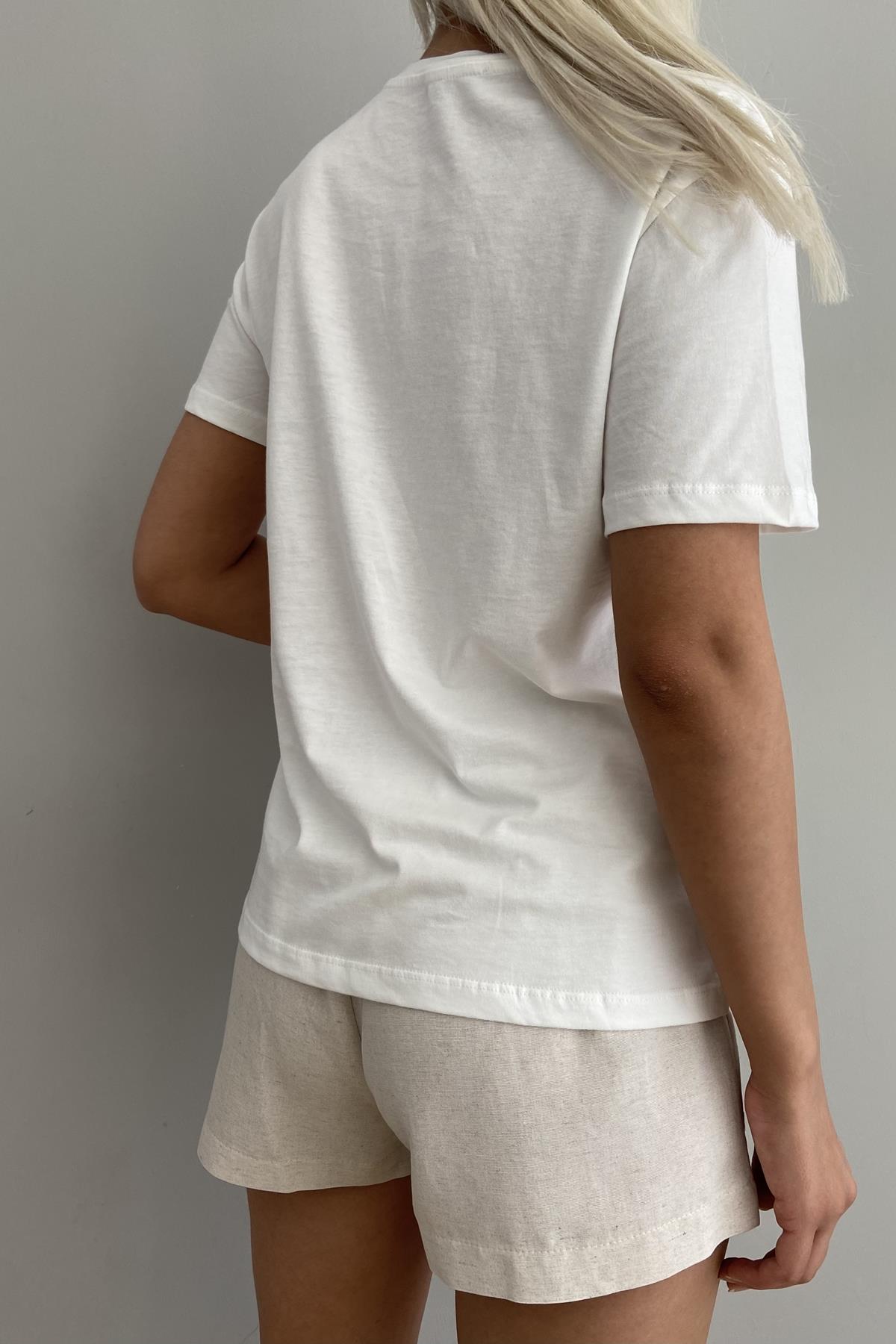 BAĞCIKLI PÜSKÜLLÜ TSHIRT