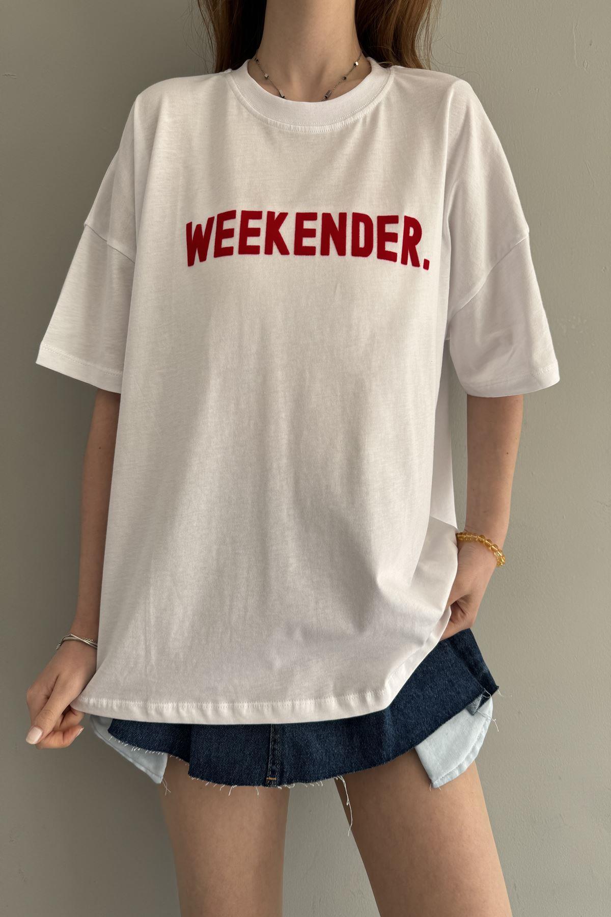 BASKI DETAY OVERSİZE TSHIRT