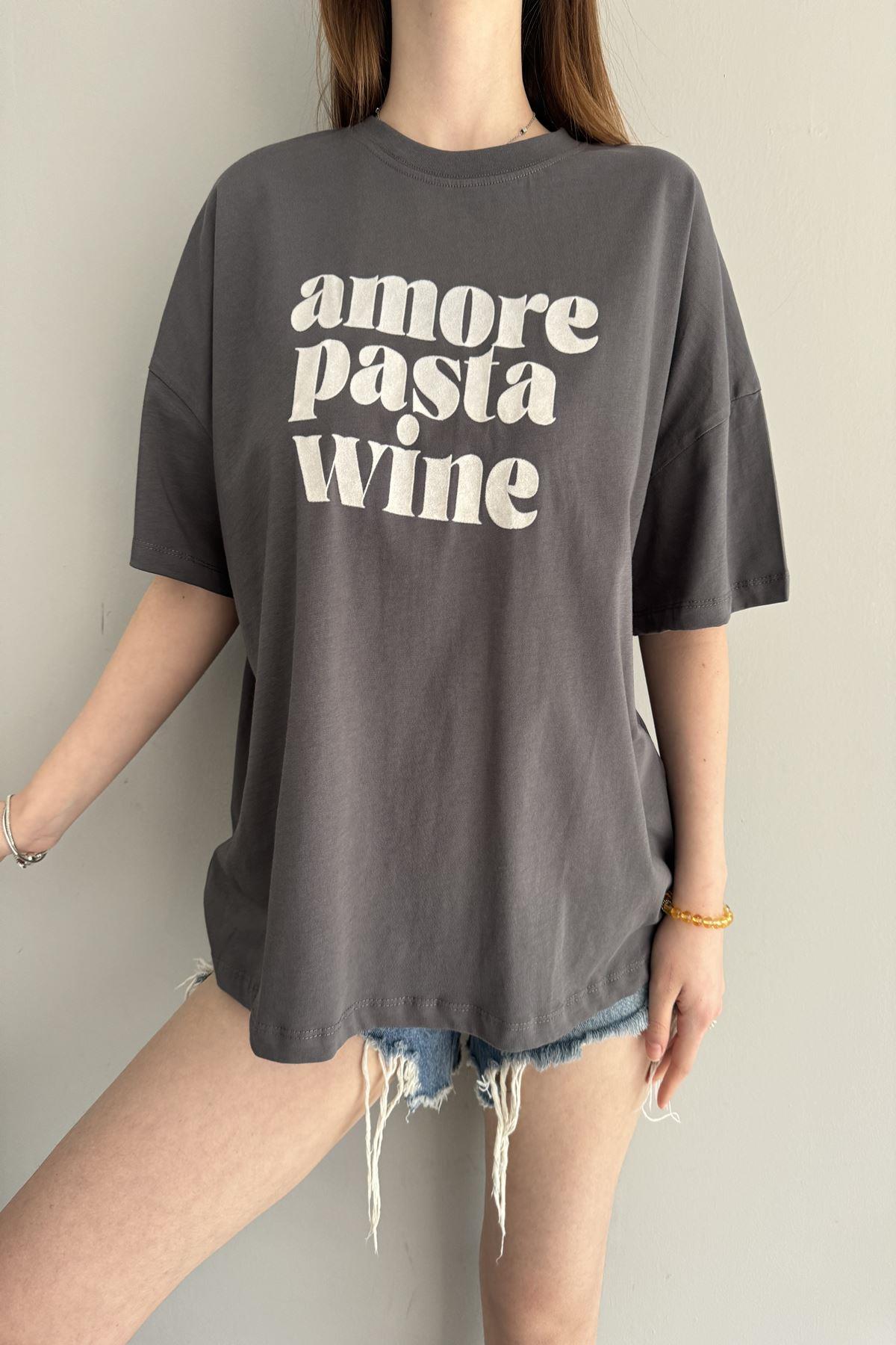 BASKI DETAY TSHIRT