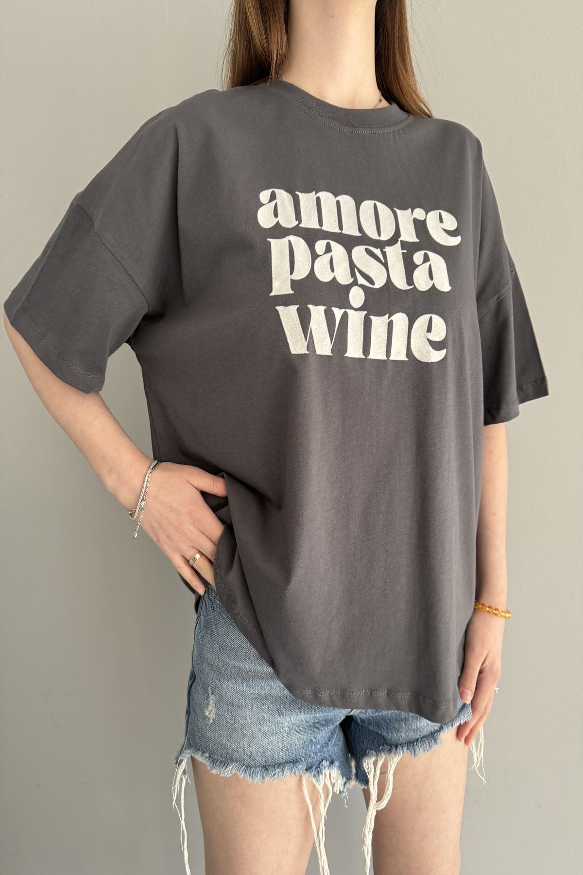 BASKI DETAY TSHIRT
