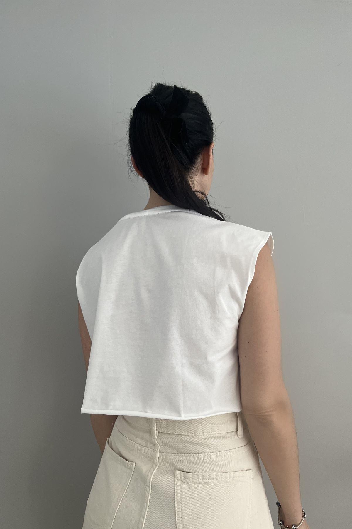 BASKI DETAY TSHIRT