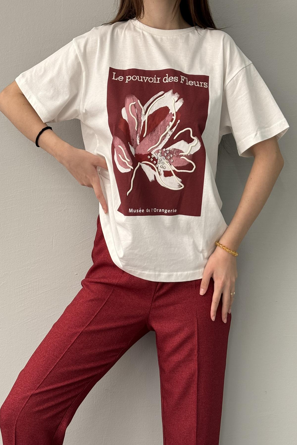 BASKI DETAYLI TSHIRT