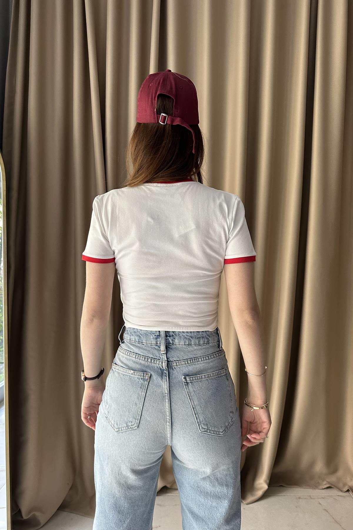 BASKI DETAYLI TSHIRT