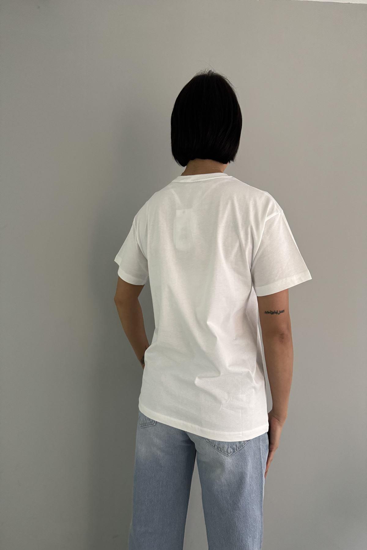 BASKI DETAYLI TSHIRT