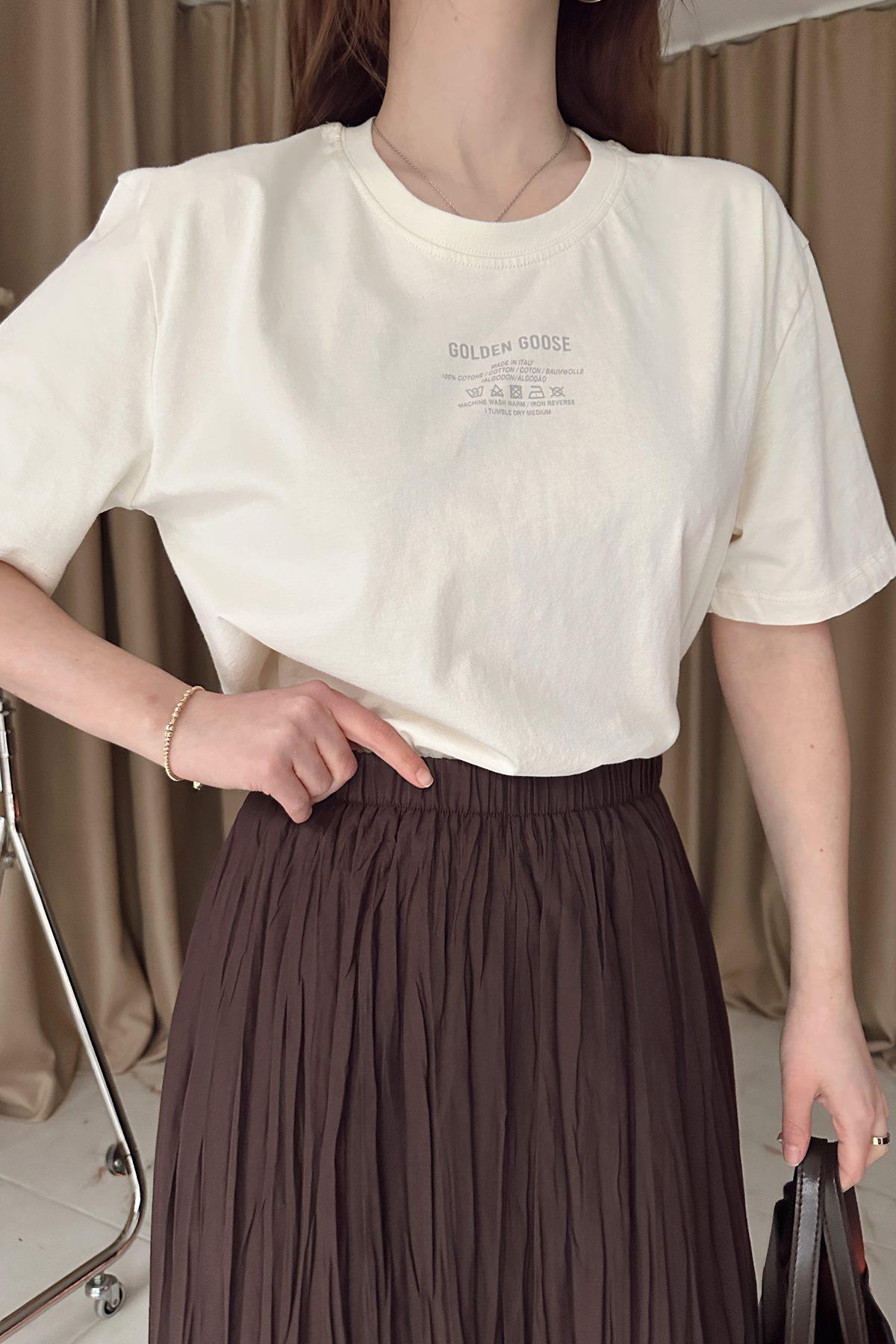 BASKI DETAYLI TSHIRT