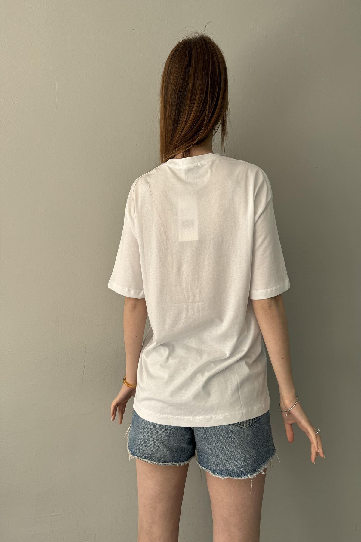 BASKI DETAYLI TSHIRT