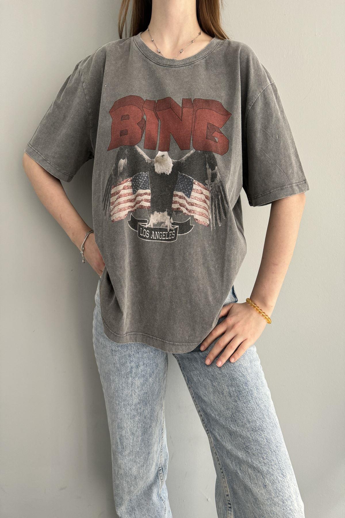 BASKI DETAYLI TSHIRT