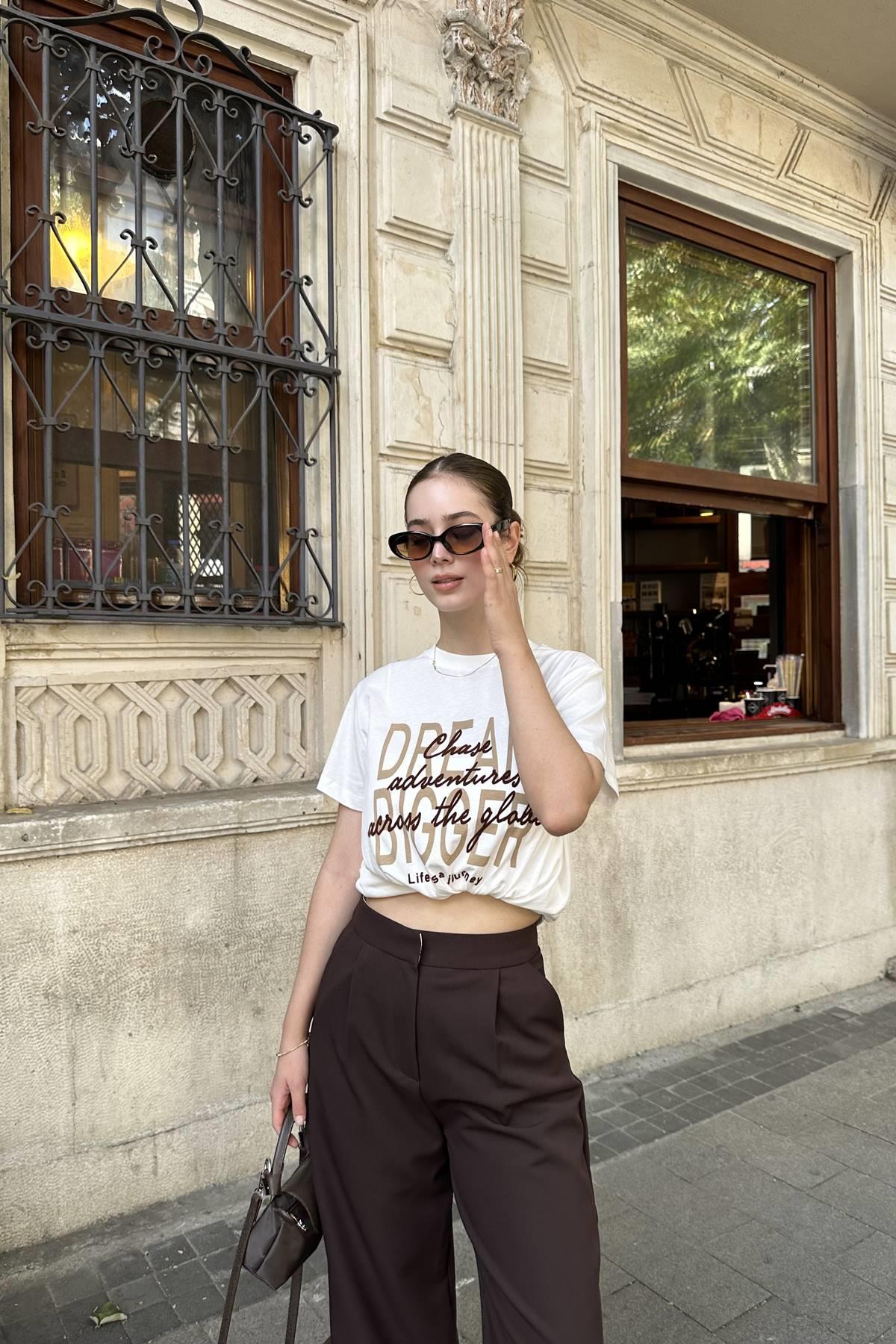 BASKI DETAYLI TSHIRT