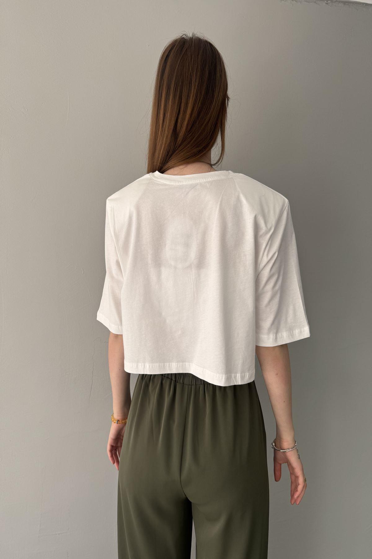 BASKI DETAYLI TSHIRT